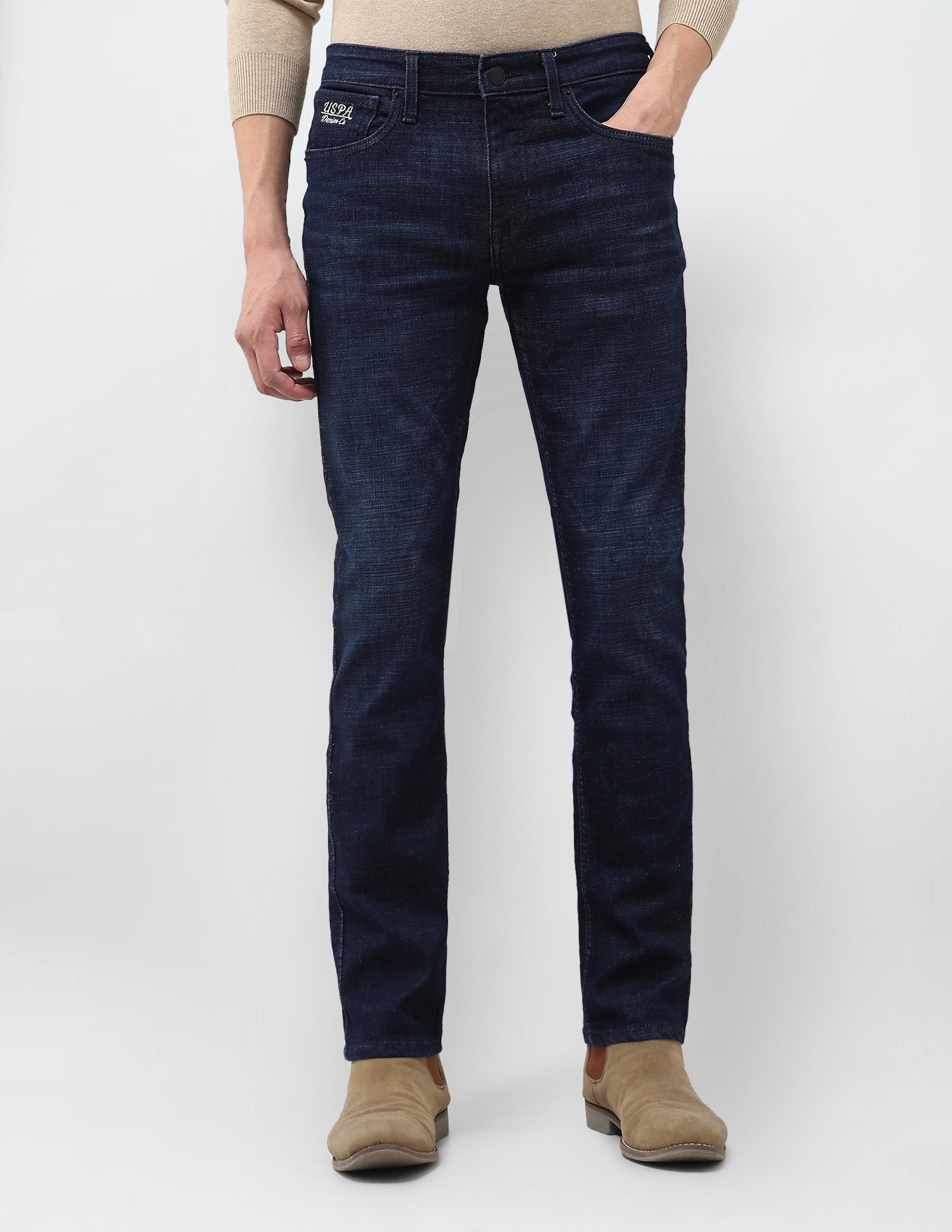 Regallo Skinny Fit Blue Jeans Dark Blue - U.S. Polo Assn. India | Large