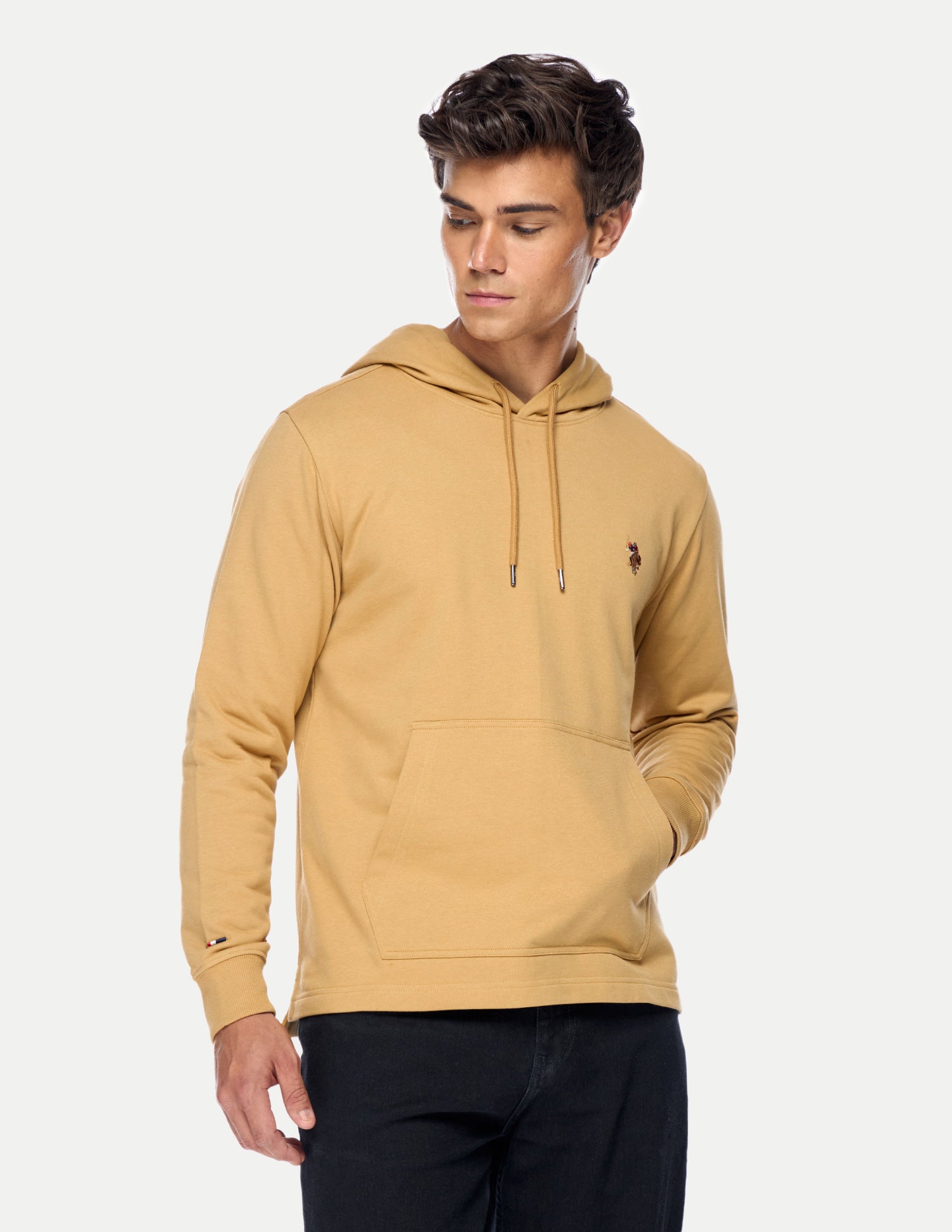 Solid Regular Fit Sweatshirt Mustard - U.S. Polo Assn. India | Large