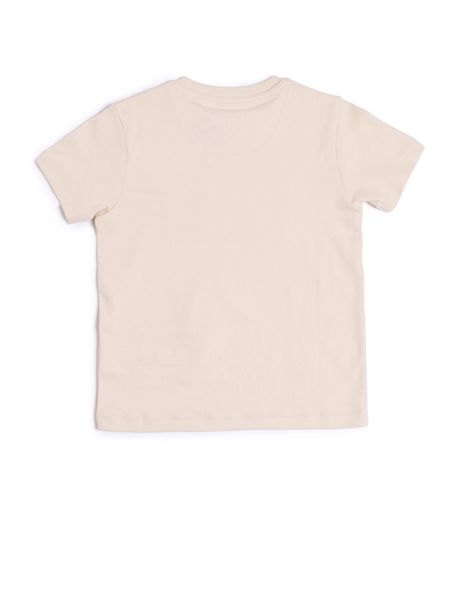 Boys Brand Printed Regular Fit T-Shirt Beige - U.S. POLO ASSN. | Large