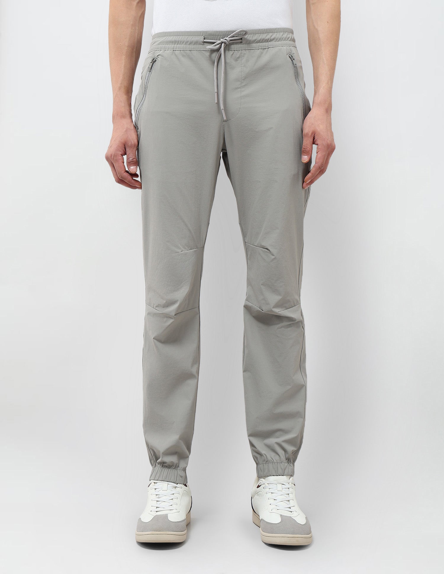 Straight Fit Mid Rise Joggers Grey - U.S. Polo Assn. India | Large