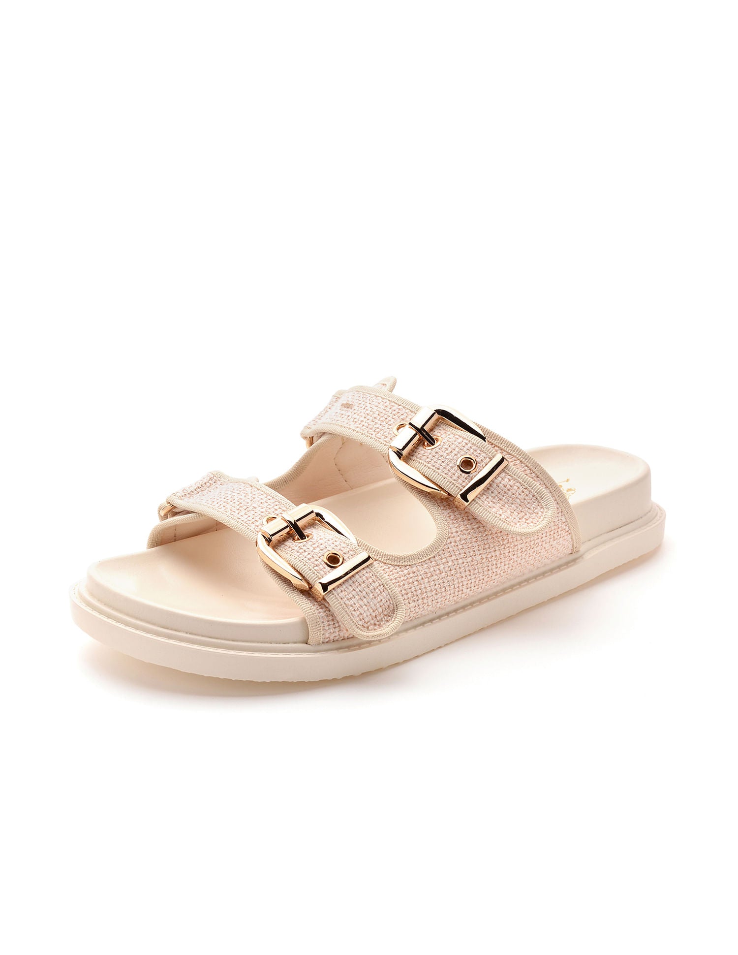 Textured Marcella Slippers Beige - U.S. Polo Assn. India | Large