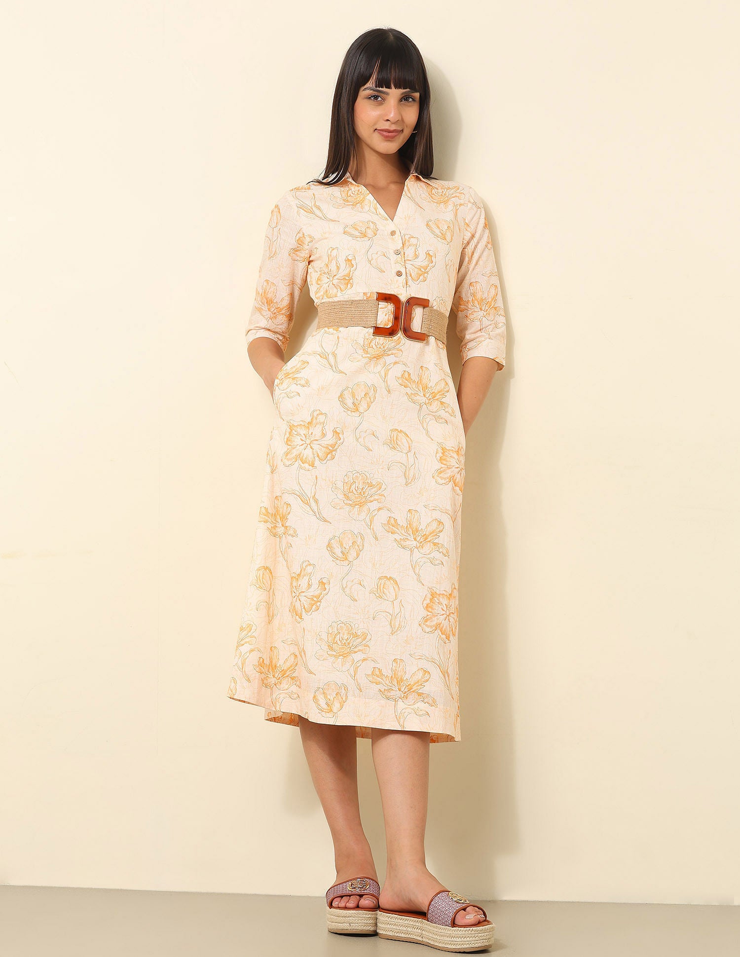 Floral Printed Shirt Dress Multicolour - U.S. Polo Assn. India | Large