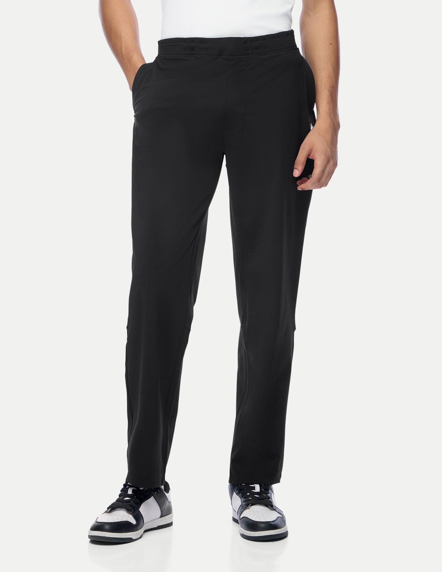 Mid Rise Regular Fit Active Track Pants Black - U.S. Polo Assn. India | Large