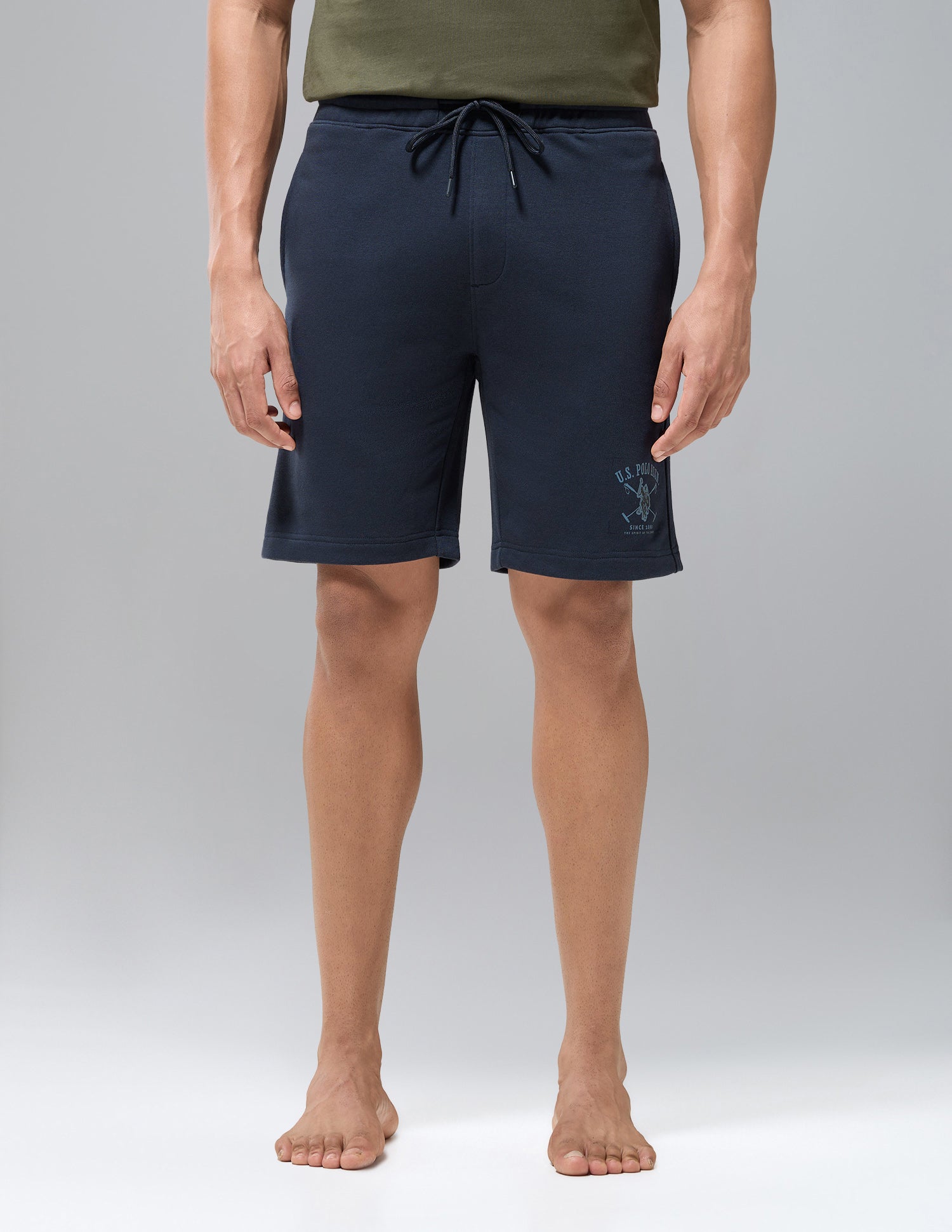 Cotton Rich OES13 Terry Lounge Shorts Navy - U.S. Polo Assn. India | Large