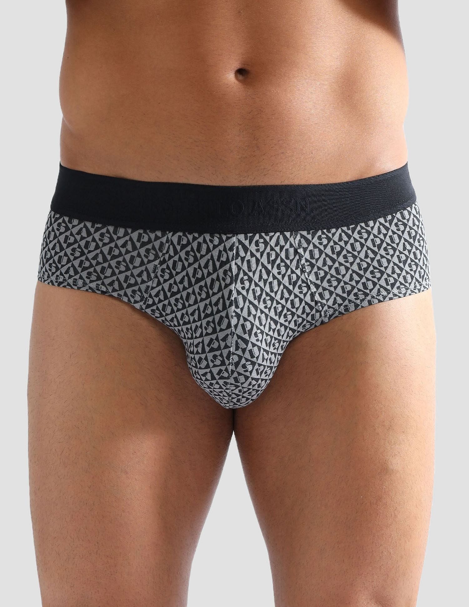Elasticized Waist Printed PB005 Briefs - Pack of 1 Black - U.S. POLO ASSN. | Large