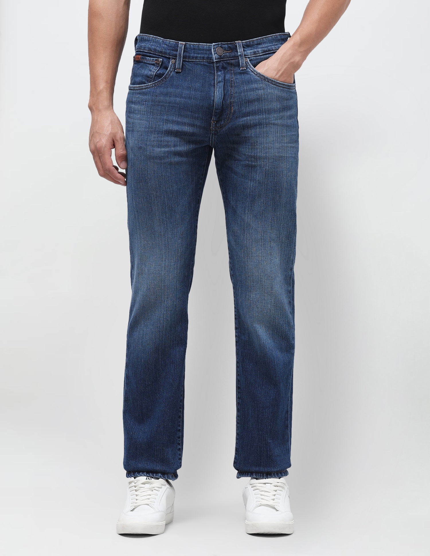 Harold Slim Straight Fit Blue Jeans Dark Blue - U.S. Polo Assn. India | Large