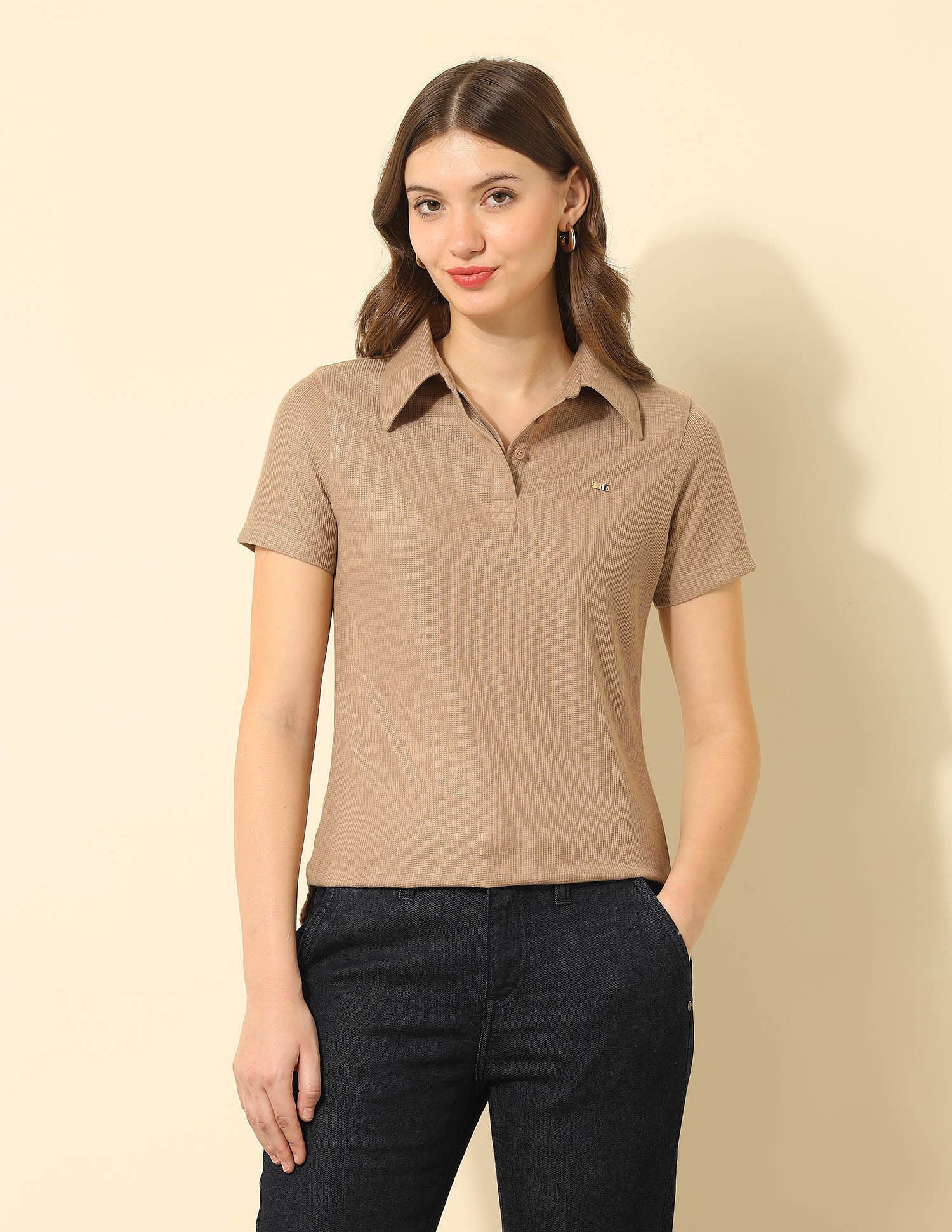 Regular Fit Solid Polo Shirt Brown - U.S. POLO ASSN. | Large