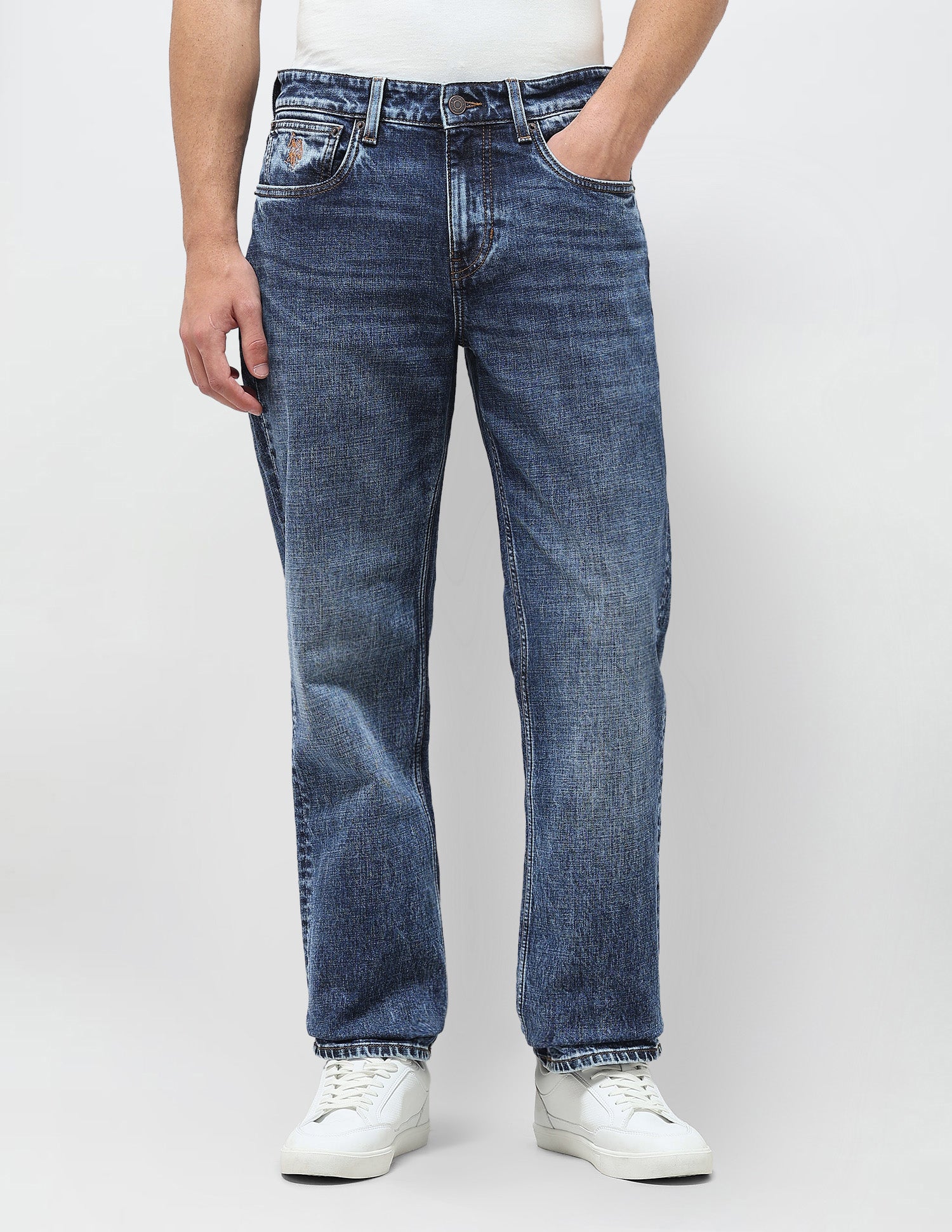 Shawn Relaxed Fit Blue Jeans Dark Blue - U.S. Polo Assn. India | Large