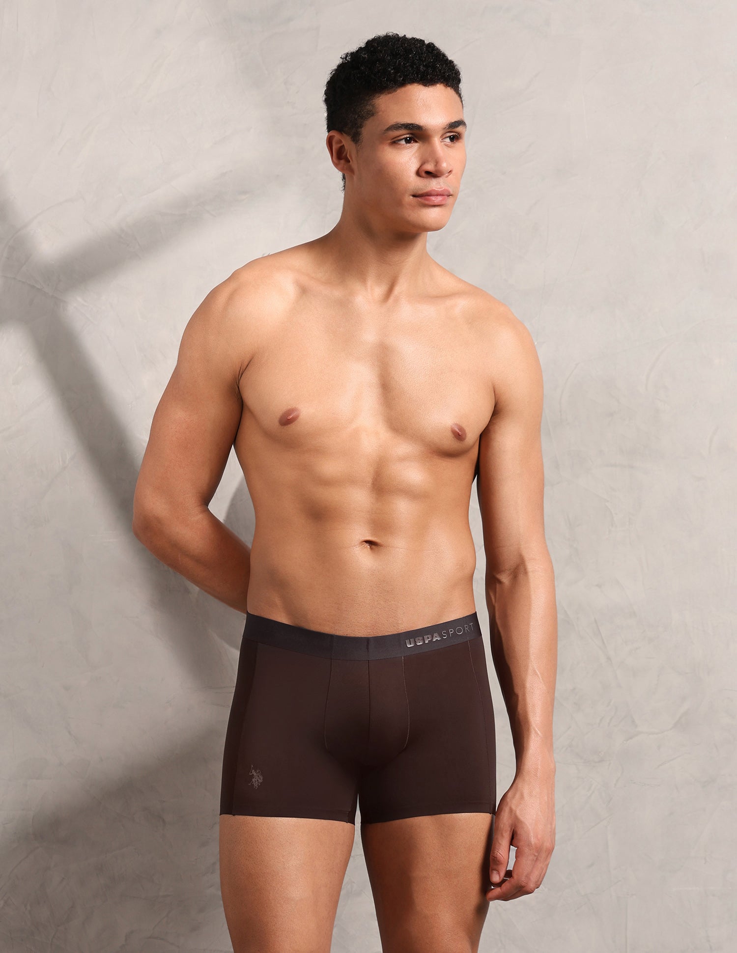 Mesh Panel Seamless RT004 Trunk Coffee Brown - U.S. Polo Assn. India | Large