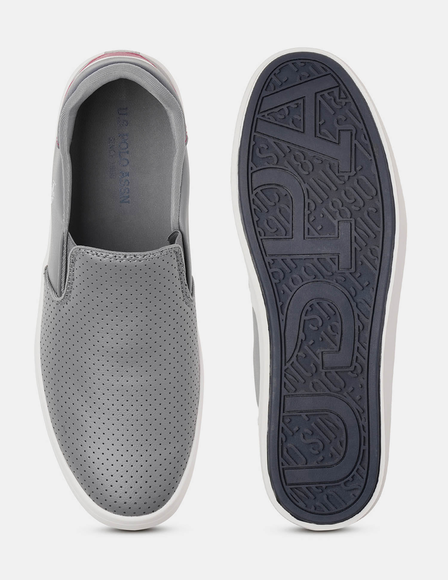 Men Campbell 3.0 Slip On Sneakers Grey - U.S. Polo Assn. India | Large
