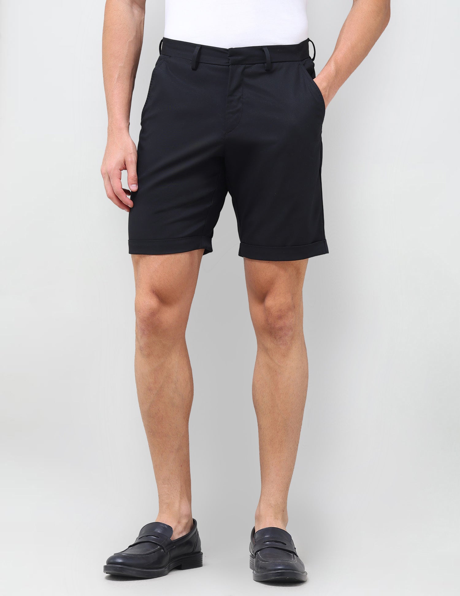 Slim Fit Twill Chino Shorts Black - U.S. Polo Assn. India | Large