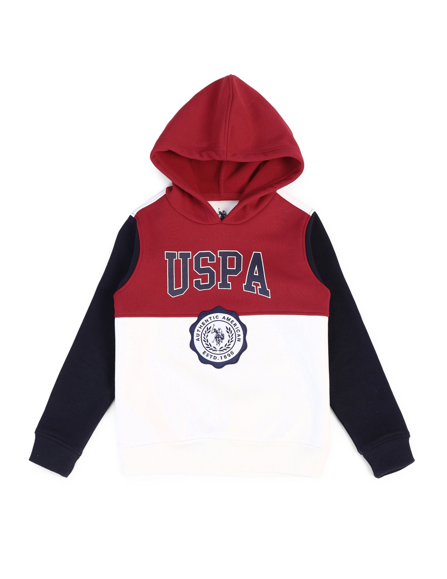 Boys Brand Printed Hooded Sweatshirt Red - U.S. POLO ASSN. | Large