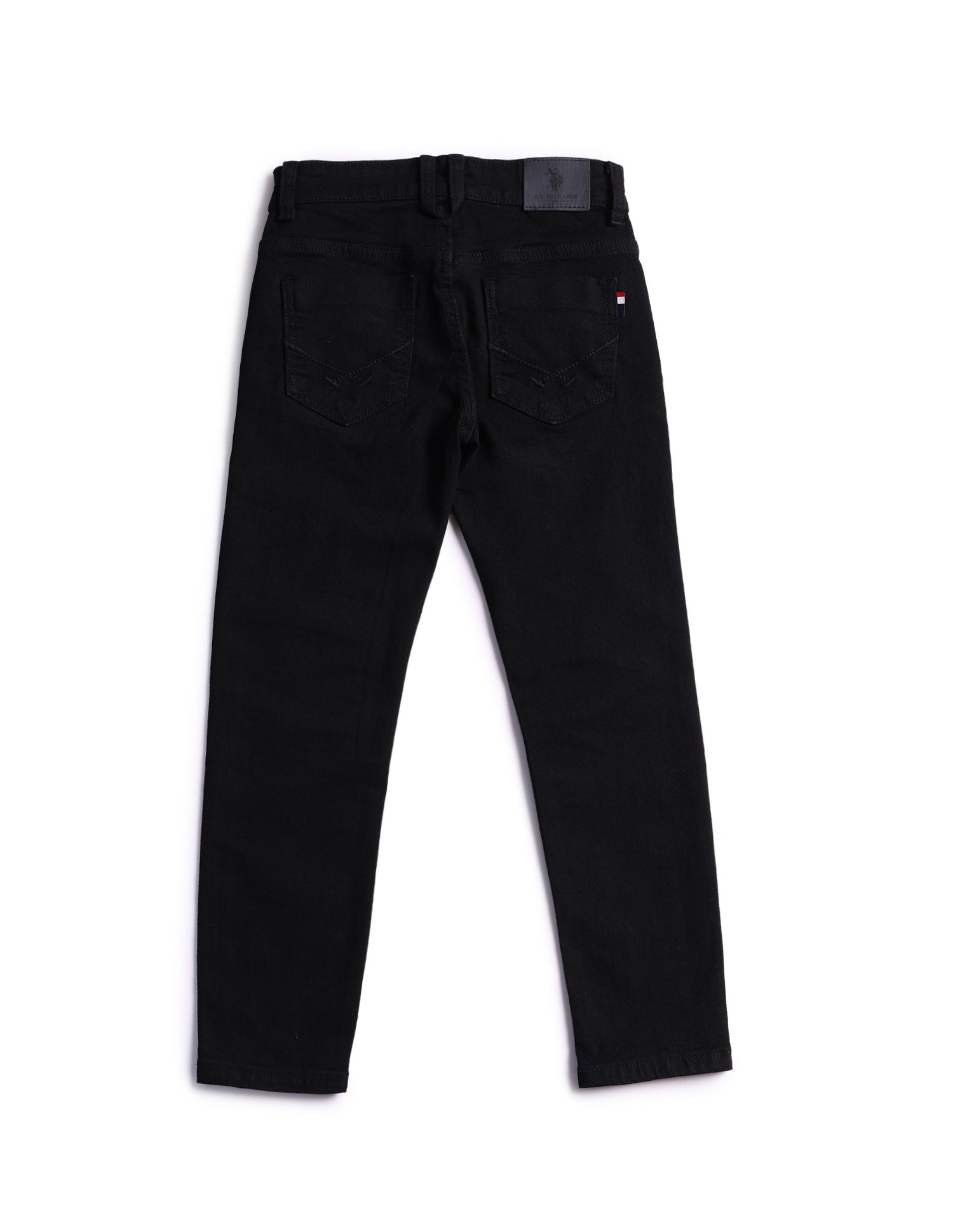 Boys Slim Fit Mid Rise Jeans Black - U.S. POLO ASSN. | Large