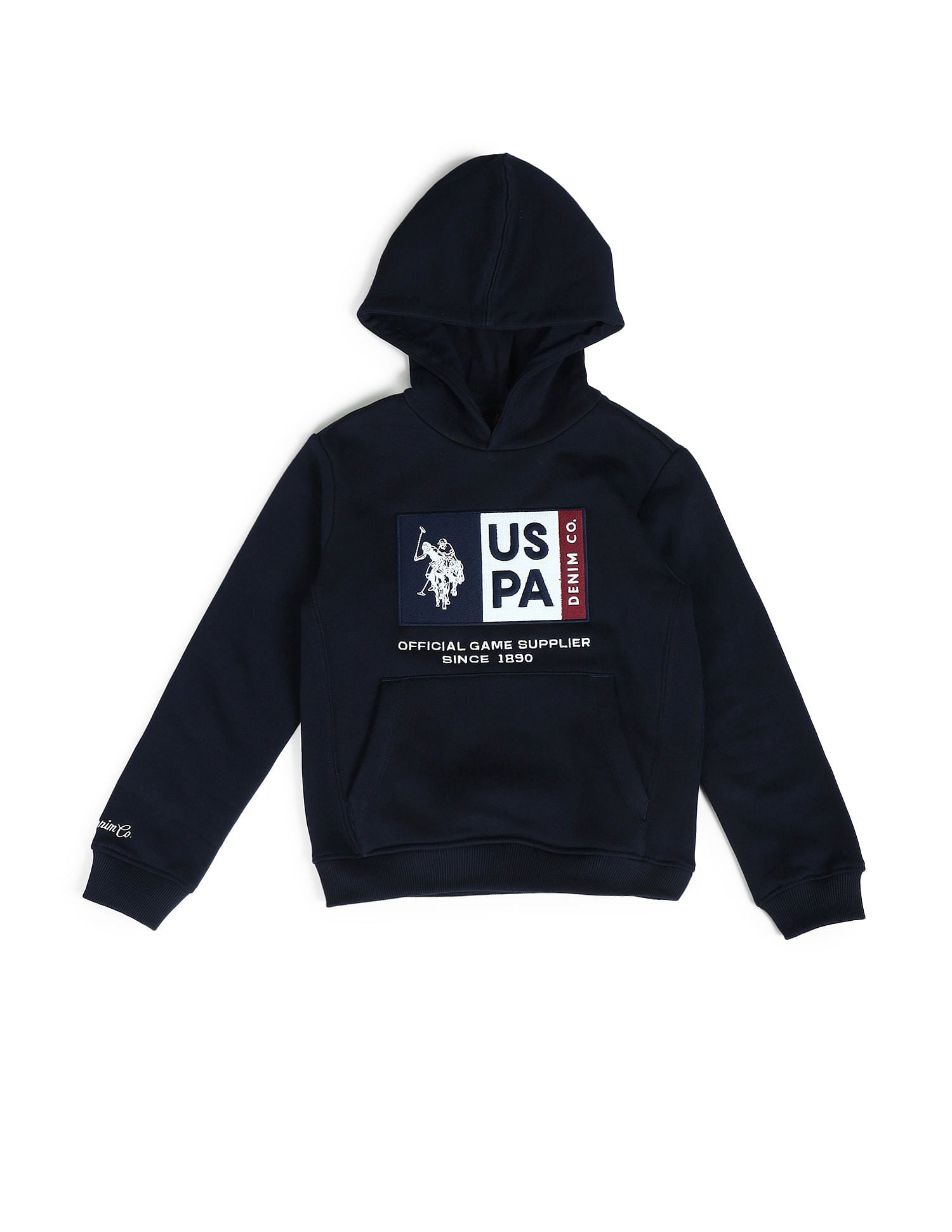 Boys Hooded Regular Fit Sweatshirt Navy - U.S. POLO ASSN. | Large
