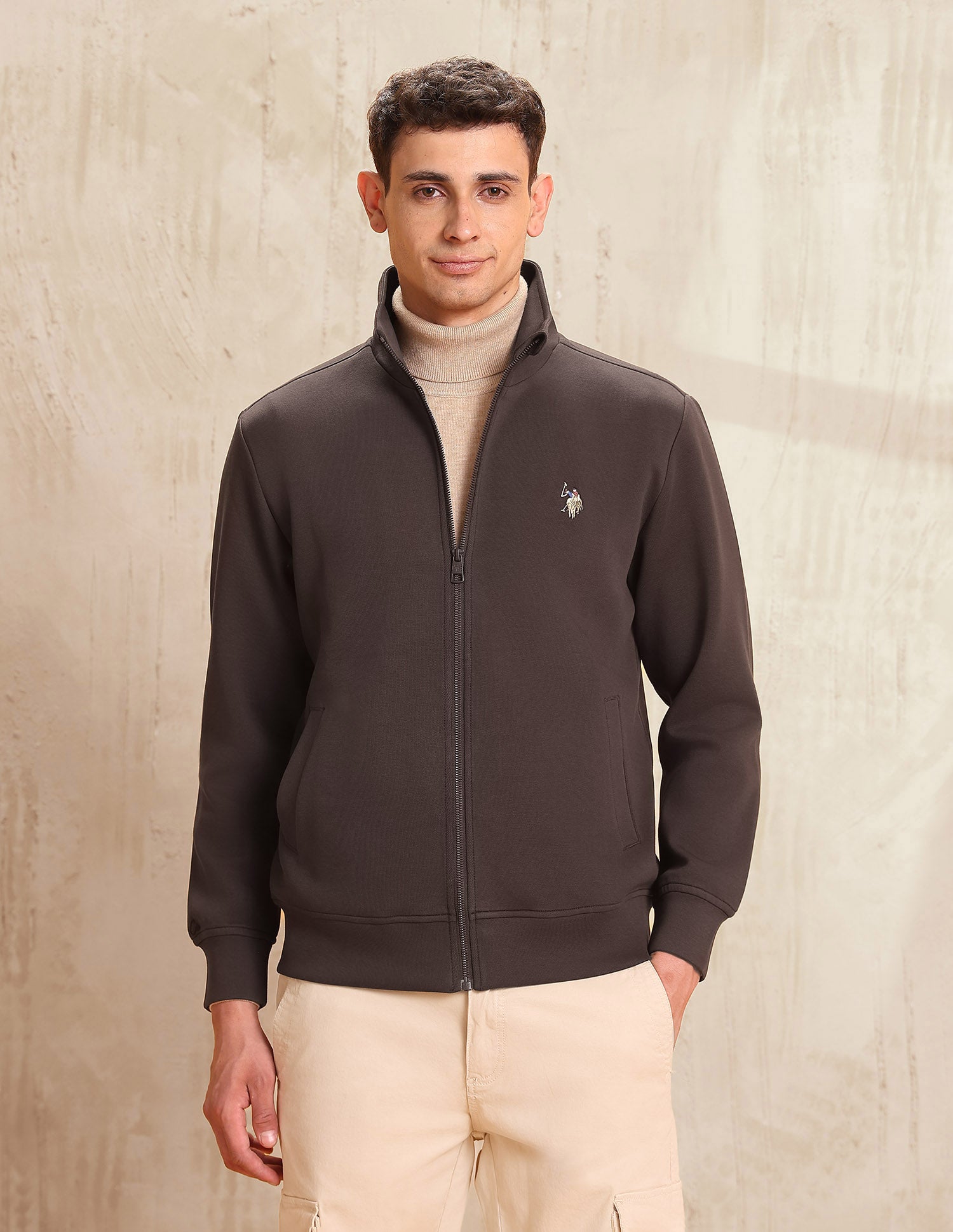 Solid Legend Of Horseshoe Sweatshirt Dark Brown - U.S. POLO ASSN. | Large