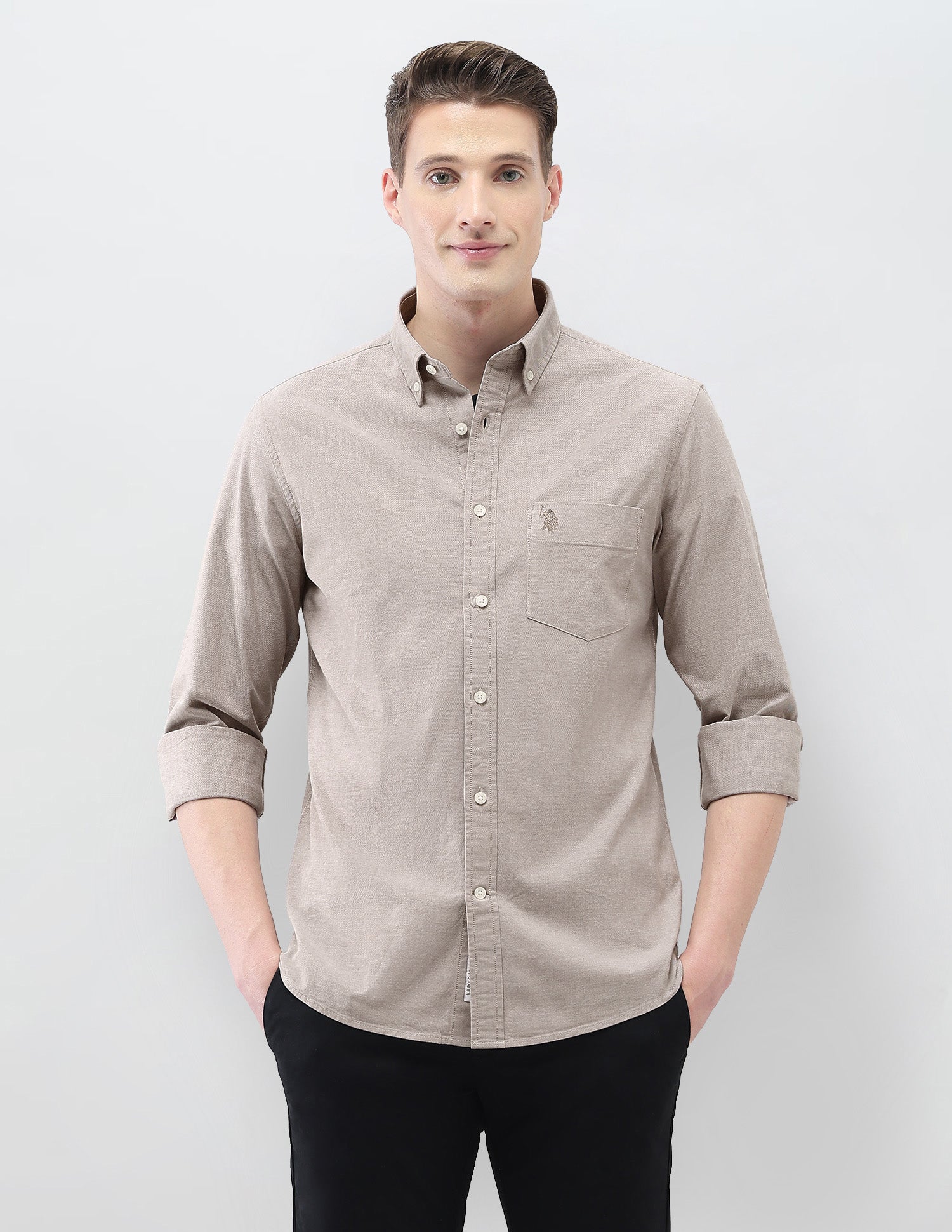 Casa De Campo Solid Shirt Brown - U.S. Polo Assn. India | Large