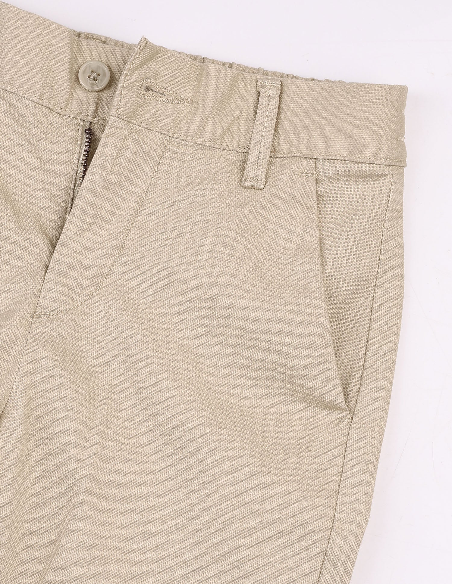 Dobby Regular Fit Trousers Beige - U.S. Polo Assn. India | Large
