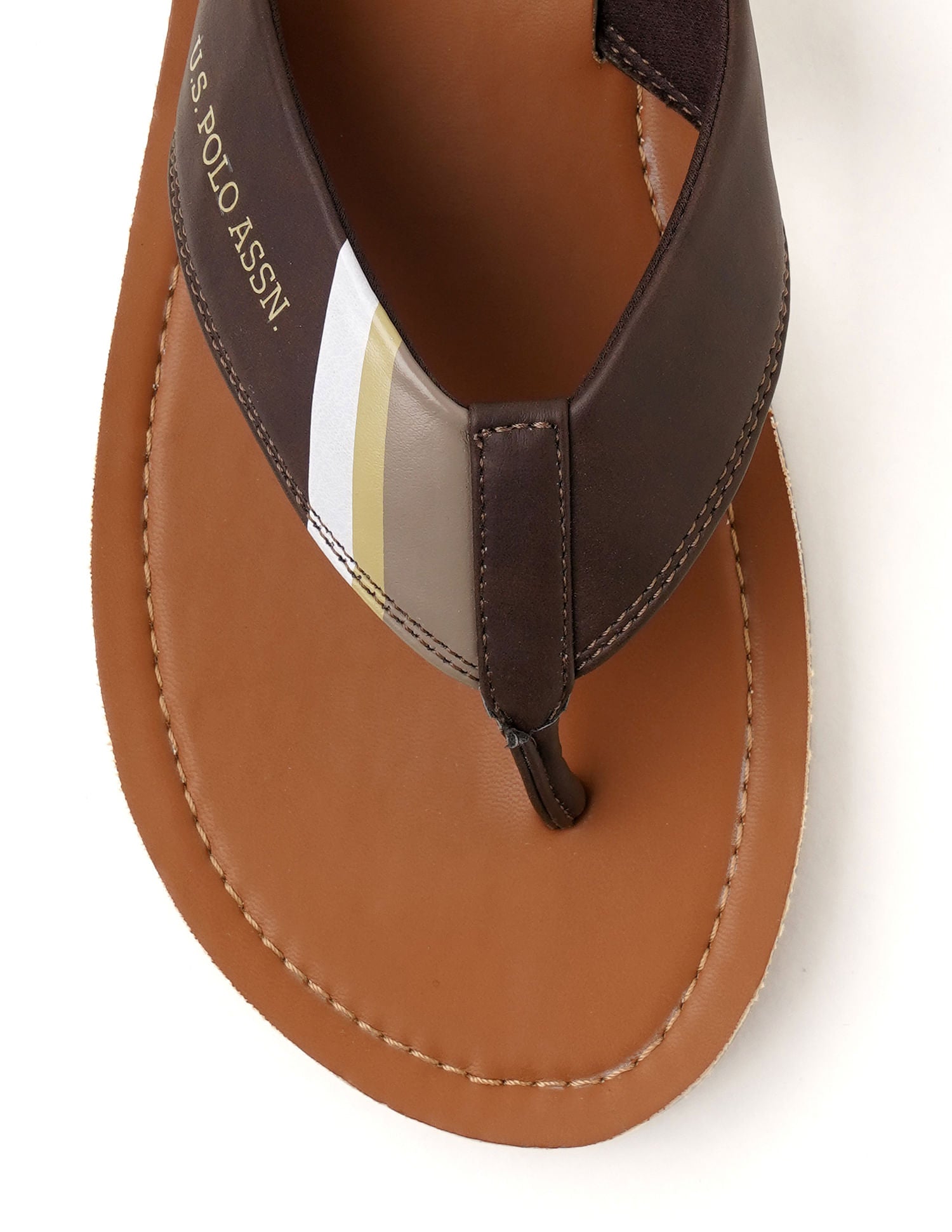 Men Patt 3 Slippers Brown - U.S. POLO ASSN. | Large