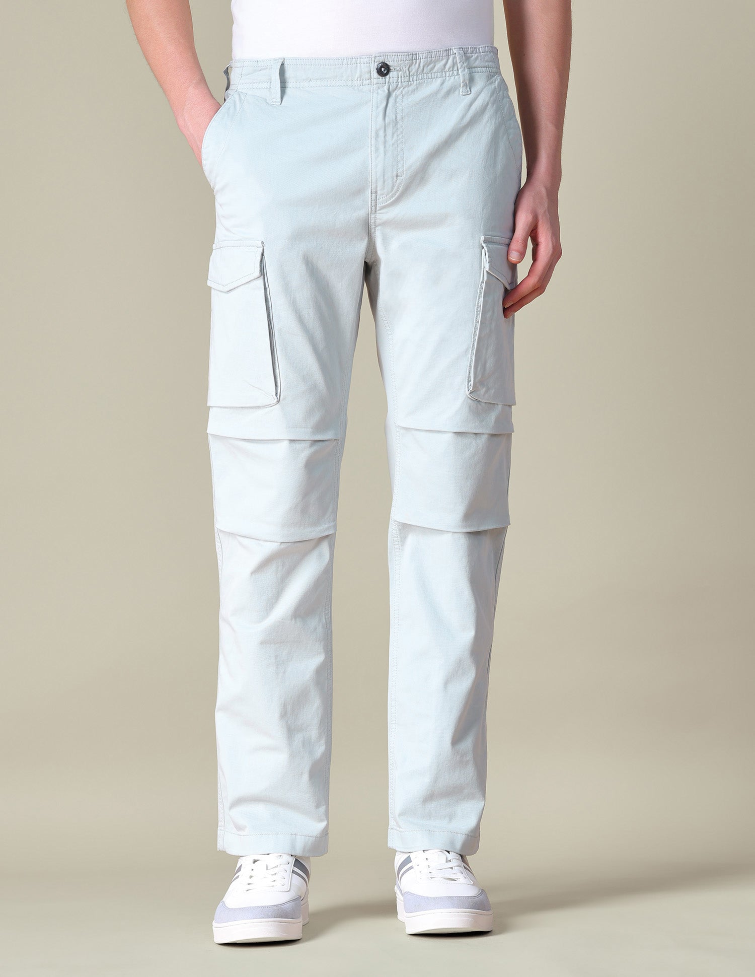 Twill Regular Fit Cargos Light Grey - U.S. POLO ASSN. | Large