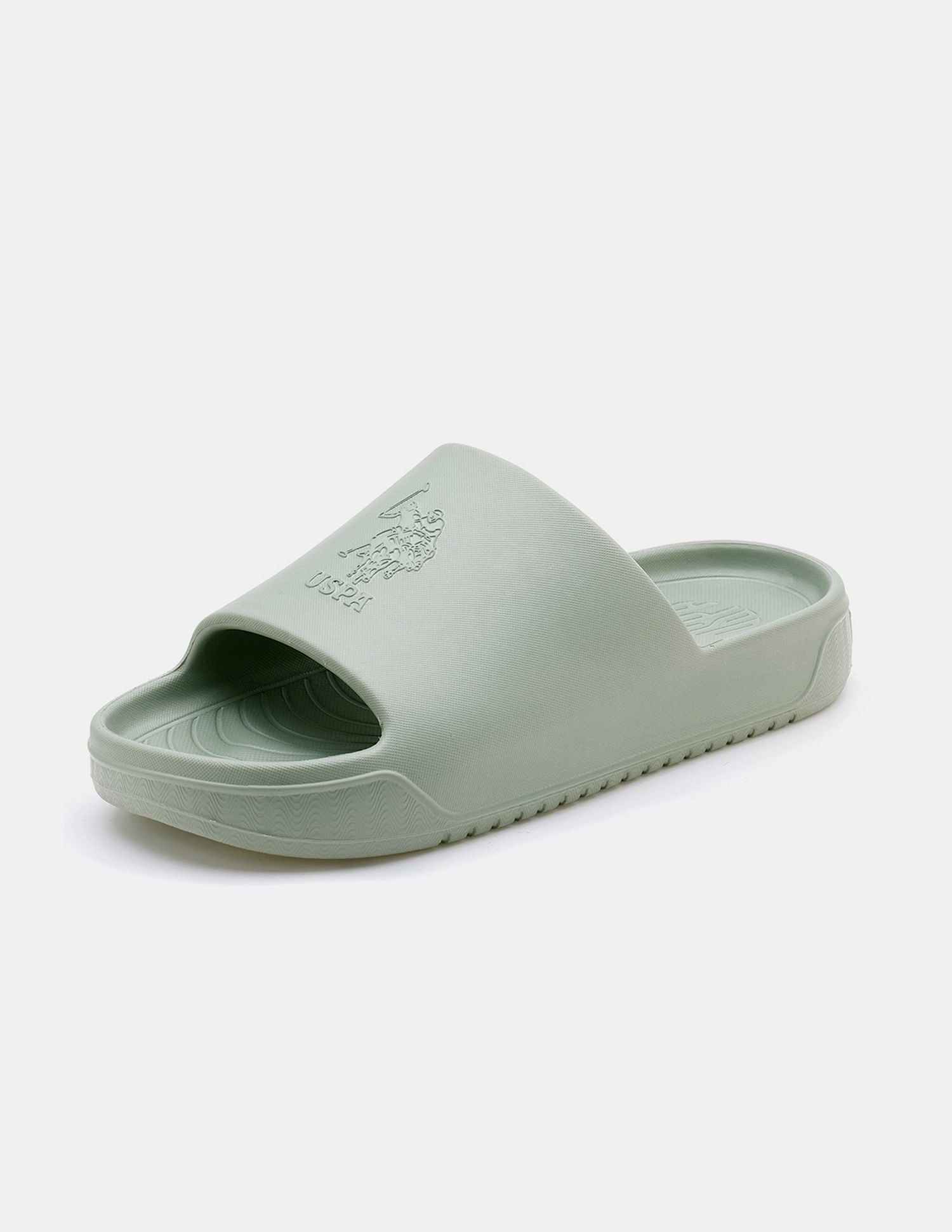 Men Palmer Open Toe Slippers Light Green - U.S. POLO ASSN. | Large