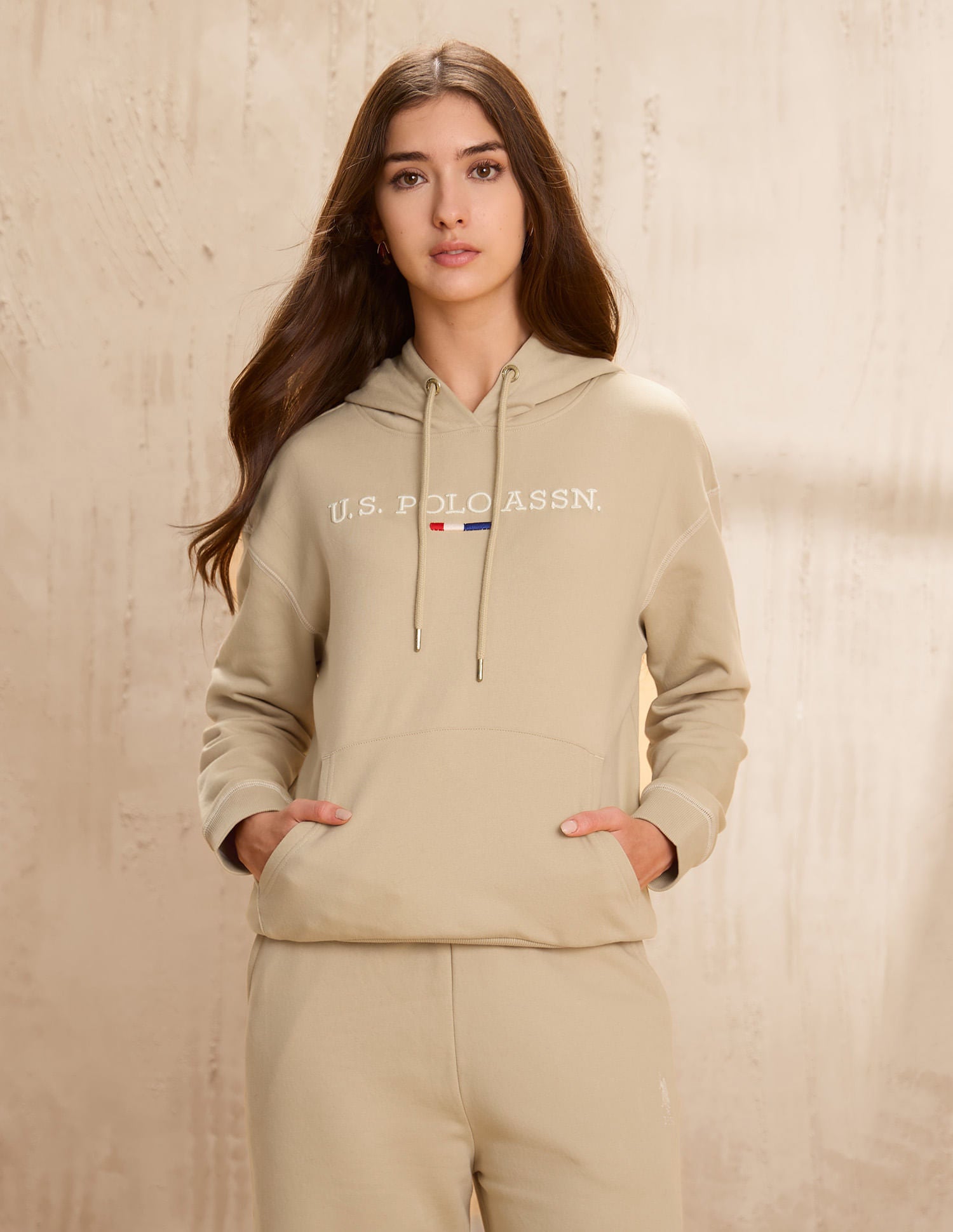 Loose Fit Hooded Sweatshirt White - U.S. POLO ASSN. | Large