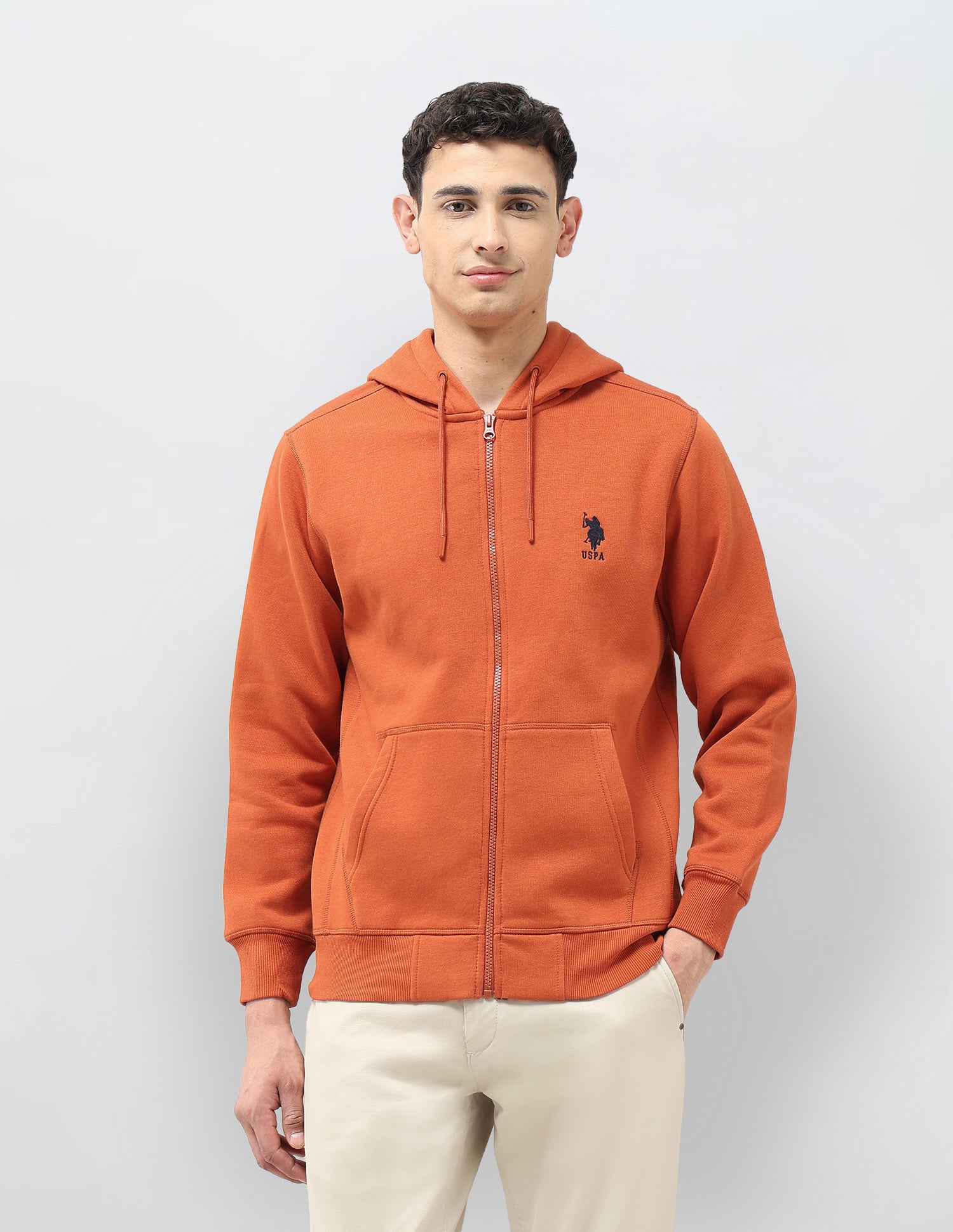 Solid Hooded Sweatshirt Rust - U.S. POLO ASSN. | Large
