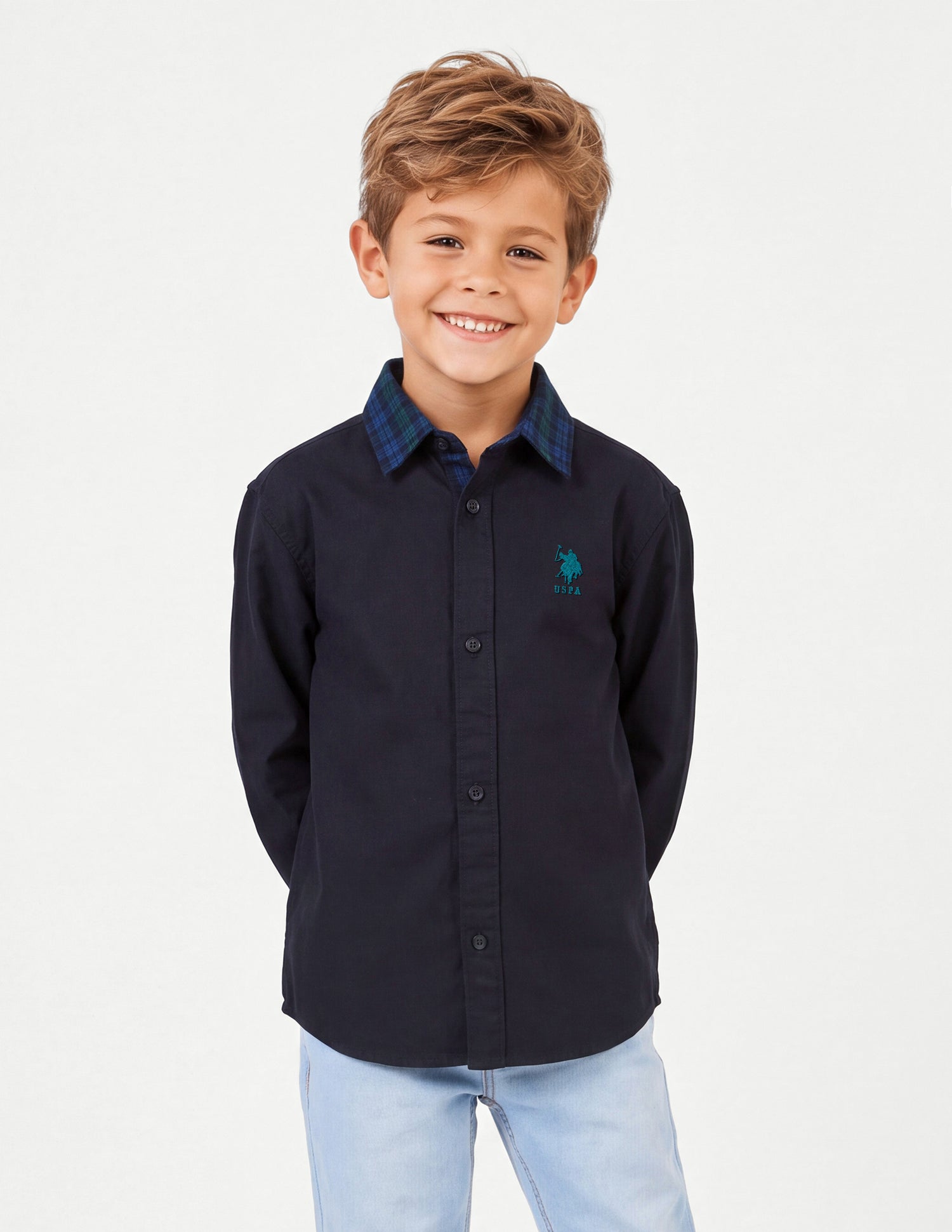 Solid Twill Shirt Black - U.S. Polo Assn. India | Large