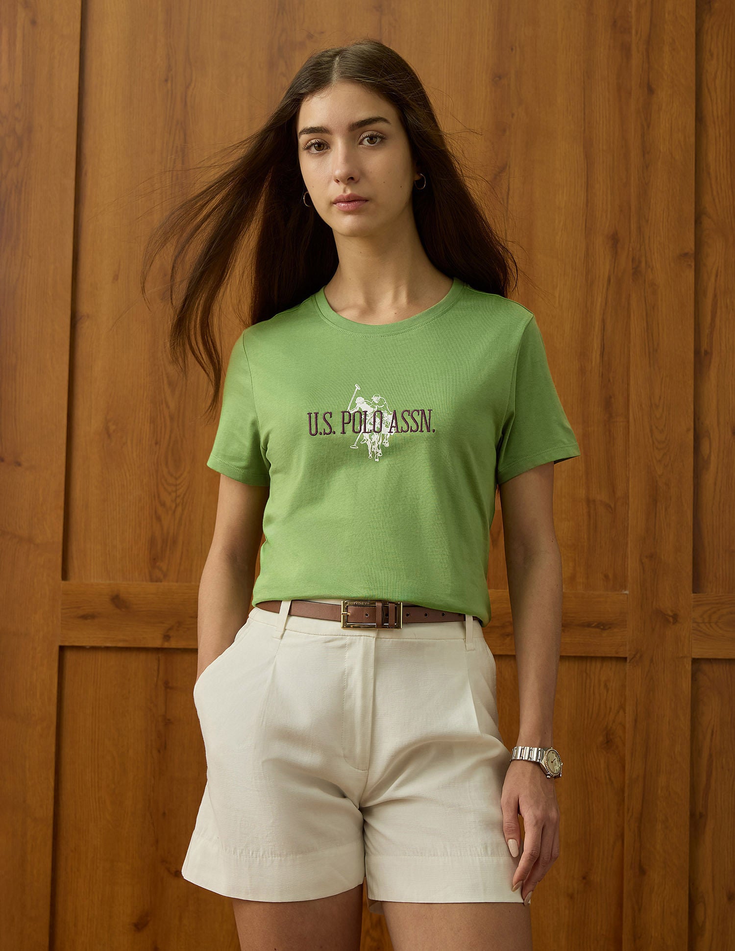 Crew Neck Regular Fit Tshirt With Embroidery Light Green - U.S. POLO ASSN. | Large