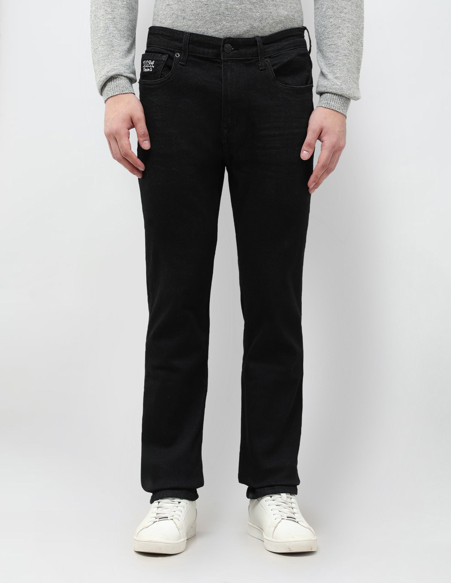 Harold Slim Straight Fit Black Jeans Black - U.S. POLO ASSN. | Large