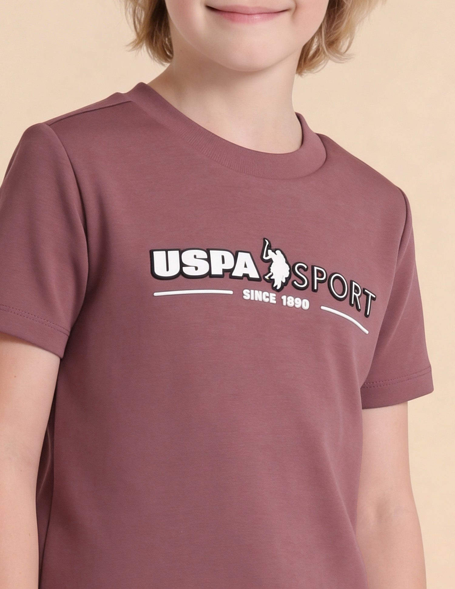 Brand Embossed Regular Fit T-Shirt Rust - U.S. Polo Assn. India | Large