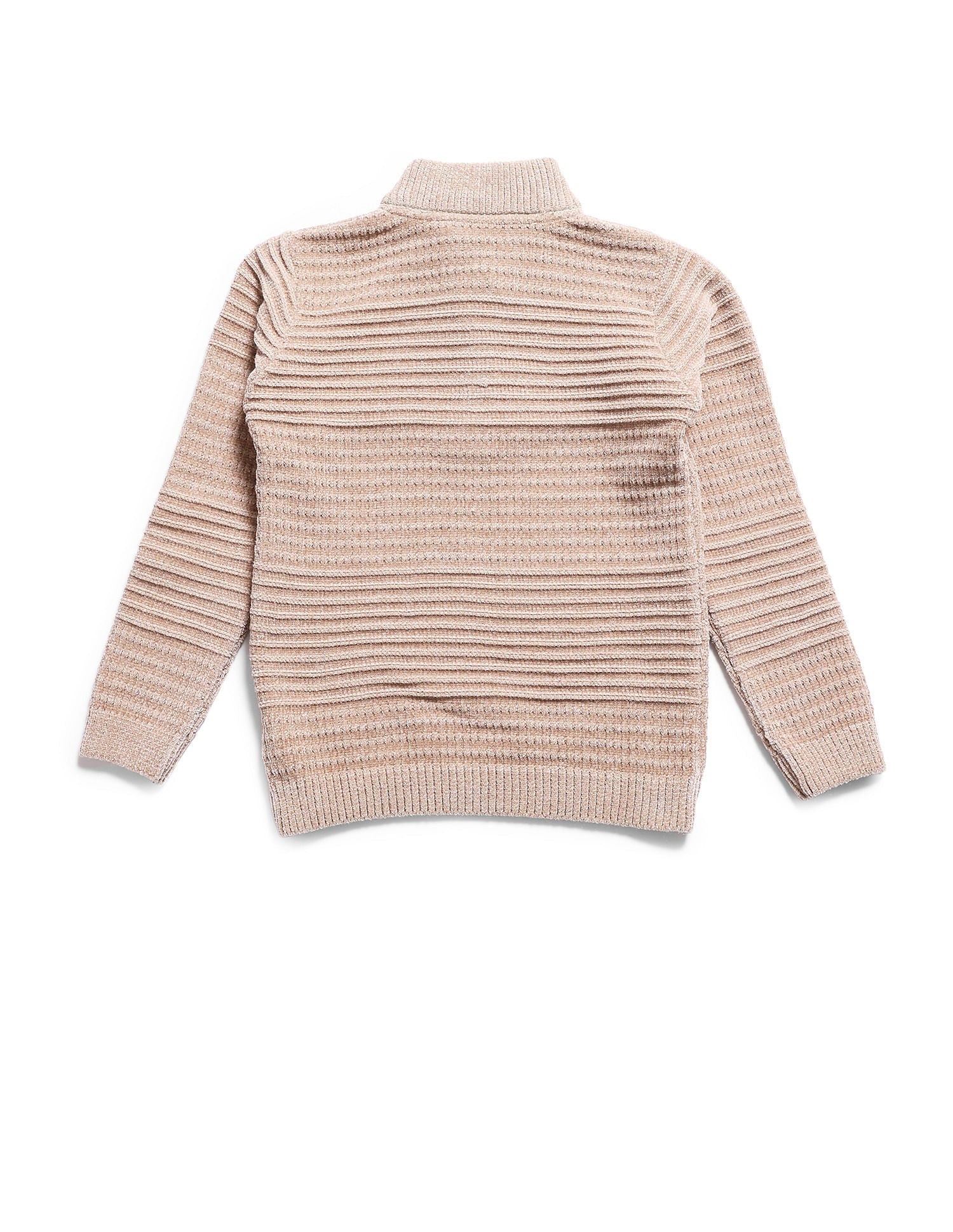 Boys Patterned Knit Sweater Beige - U.S. Polo Assn. India | Large