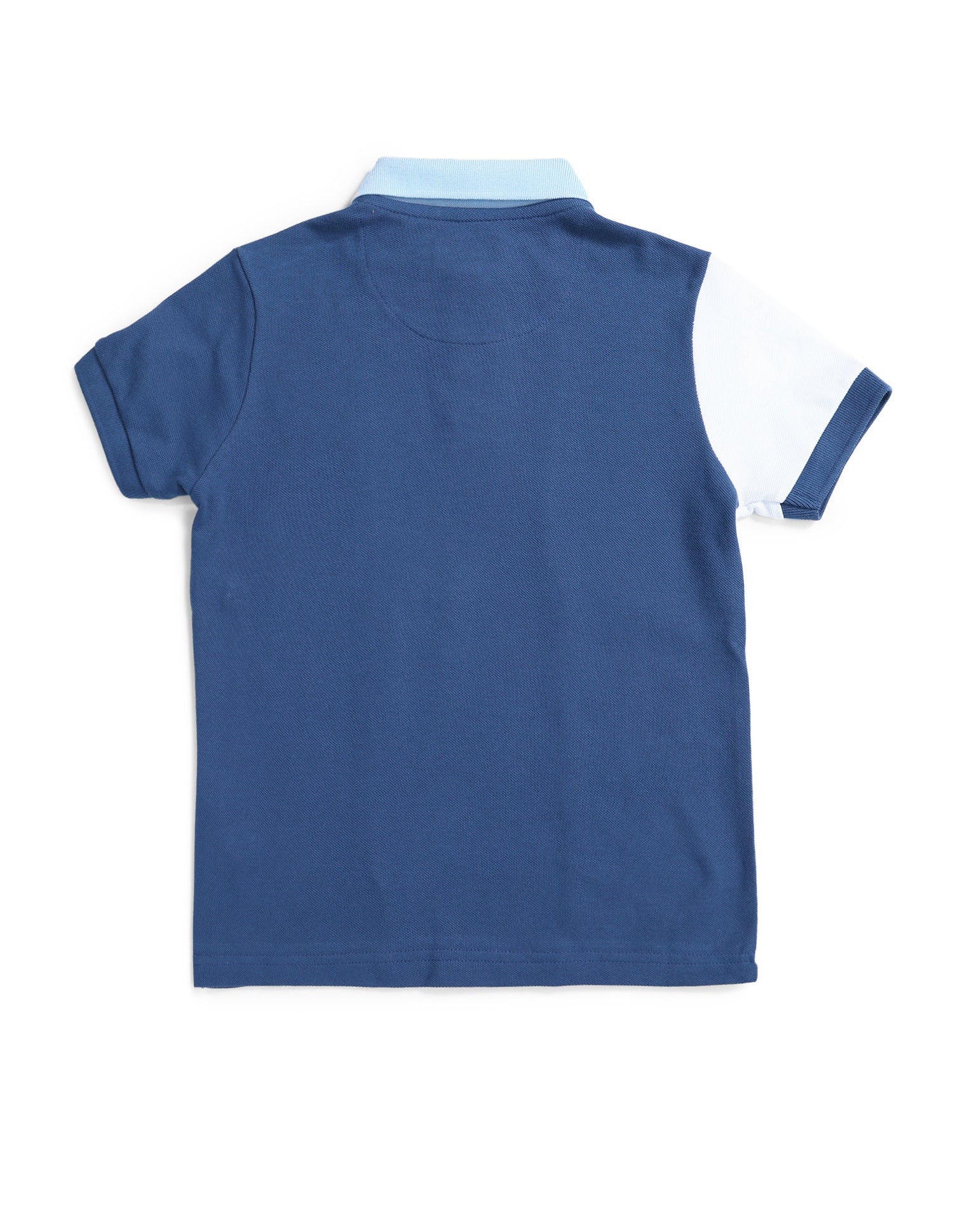 Boys Colour Block Regular Fit T-Shirt Light Blue - U.S. POLO ASSN. | Large