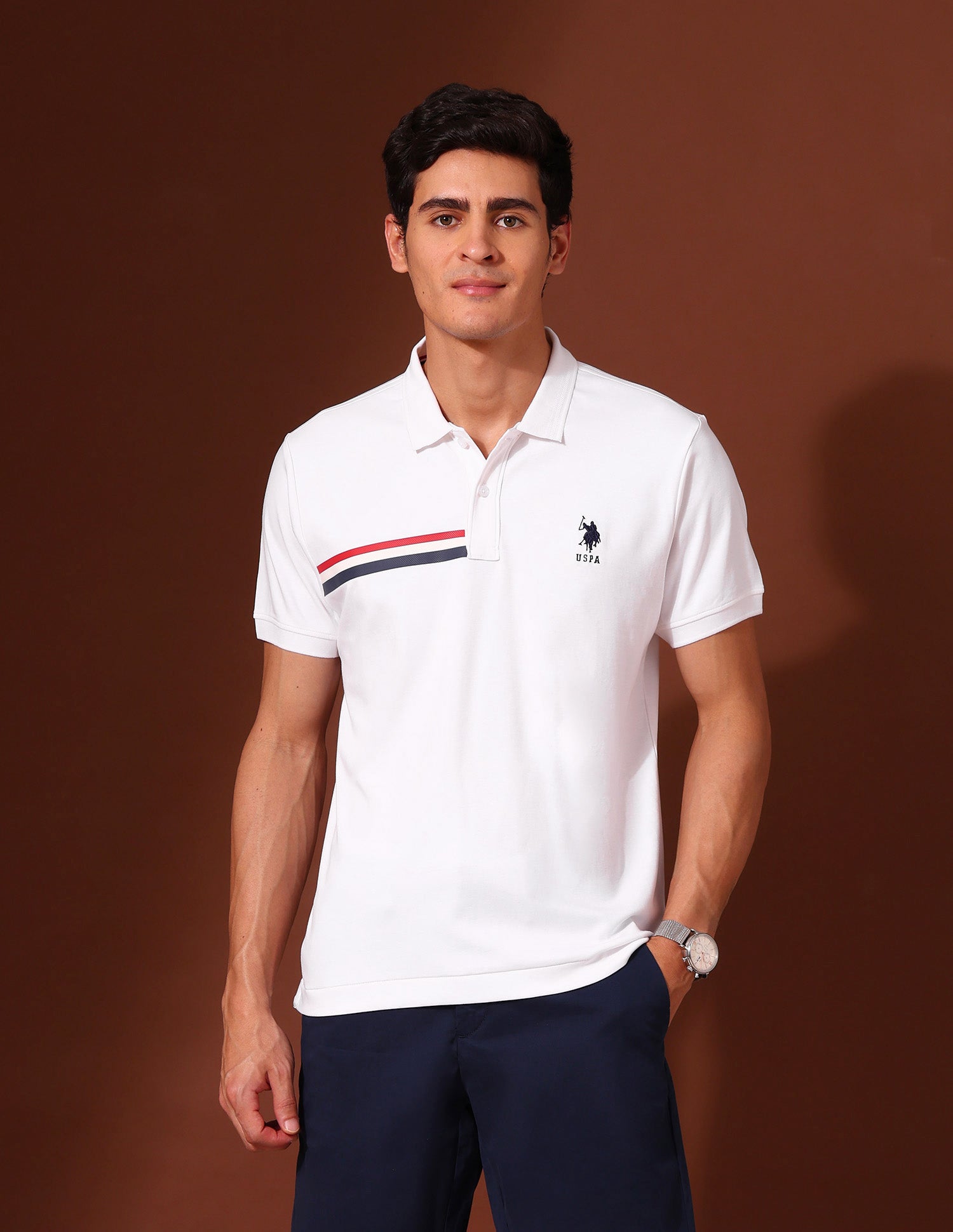 Solid Work and Wander Polo Shirt White - U.S. Polo Assn. India | Large