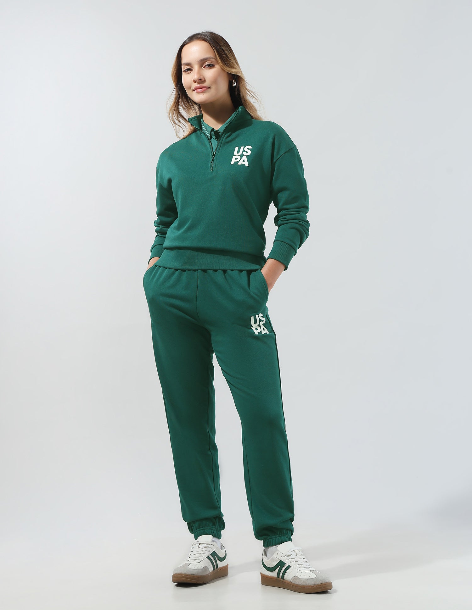 Relaxed Fit Solid Cord Set Dark Green - U.S. Polo Assn. India | Large