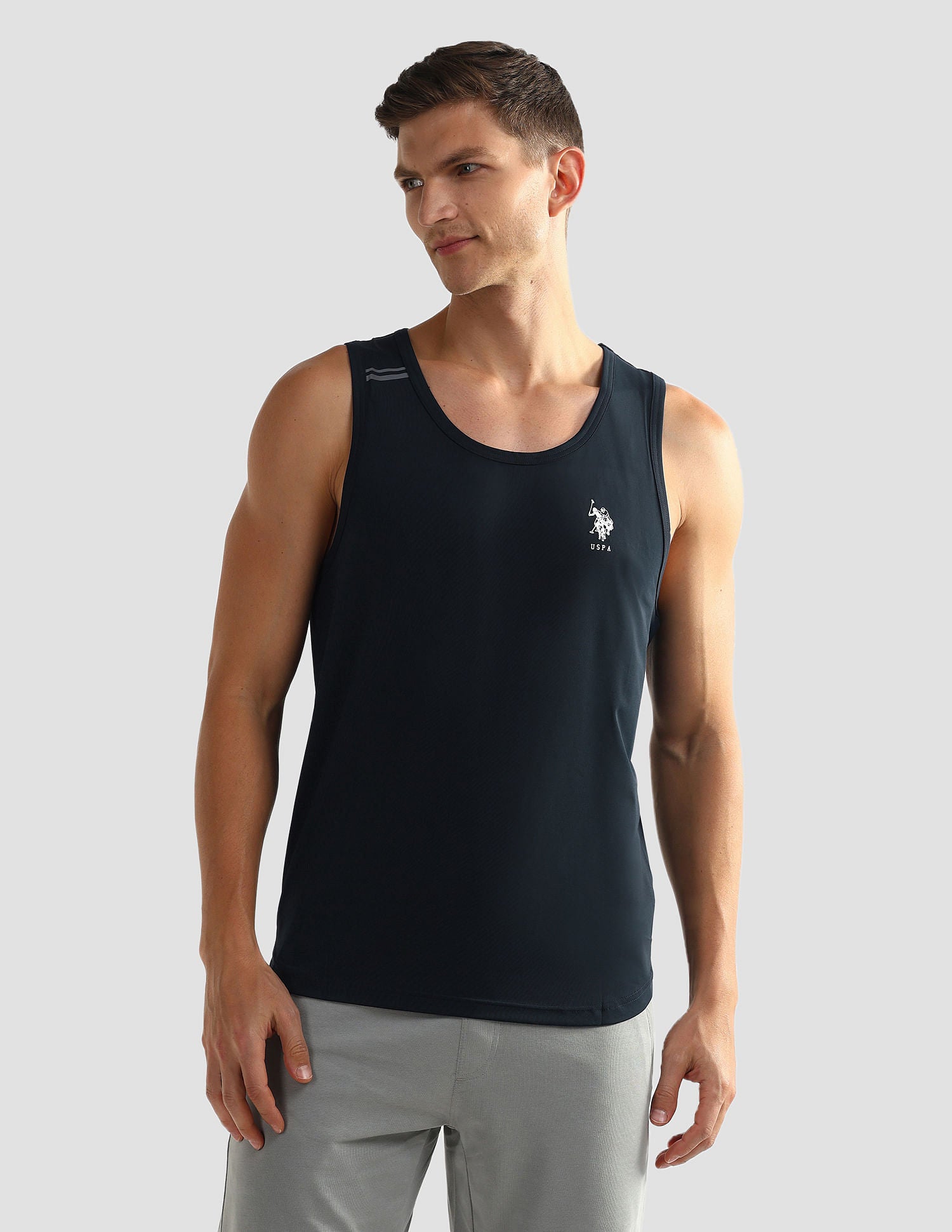 Solid OEV04 Vest - Pack Of 1 Navy - U.S. Polo Assn. India | Large