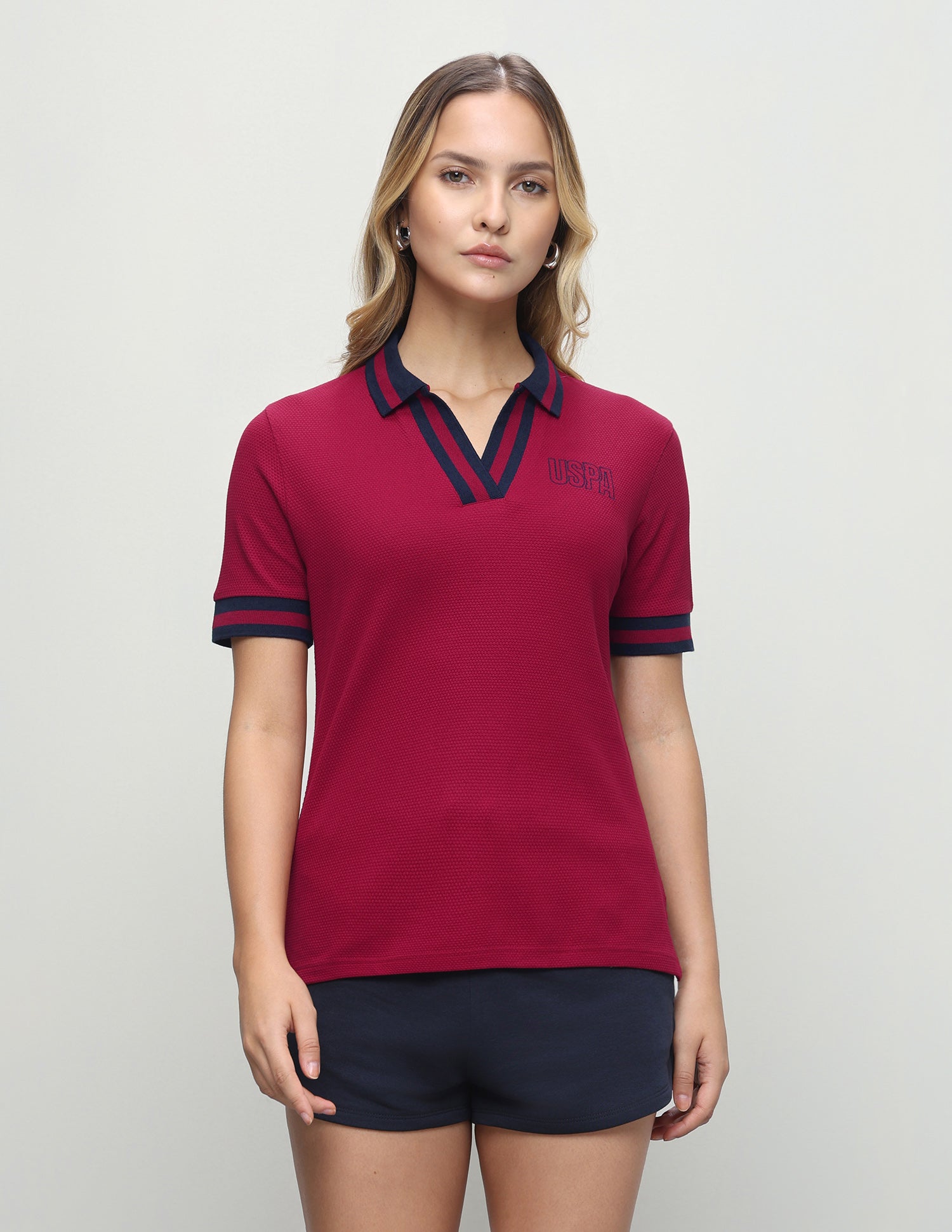 Solid Regular Fit Polo Shirt Red - U.S. Polo Assn. India | Large