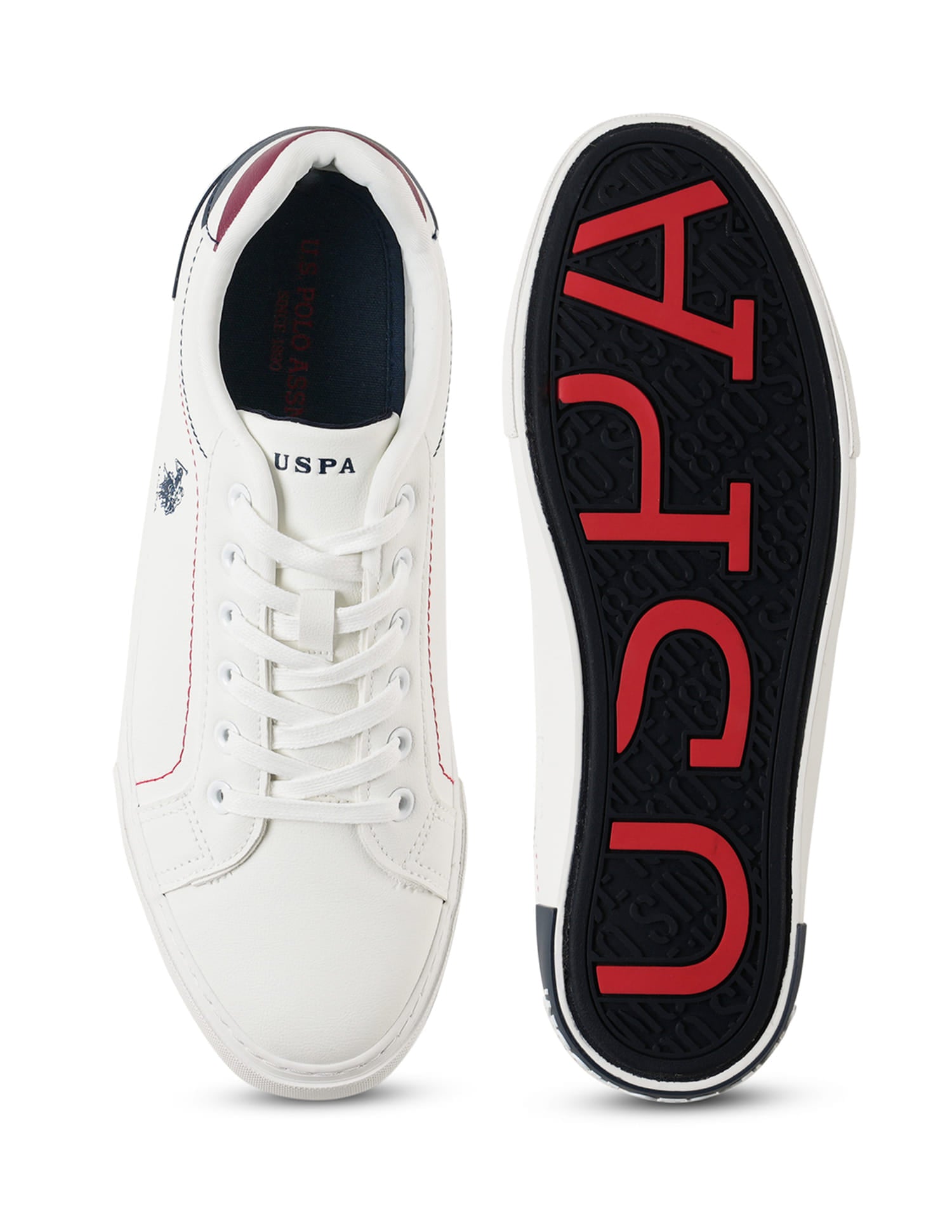 Men Solid Rojas 5.0 Sneakers White - U.S. Polo Assn. India | Large
