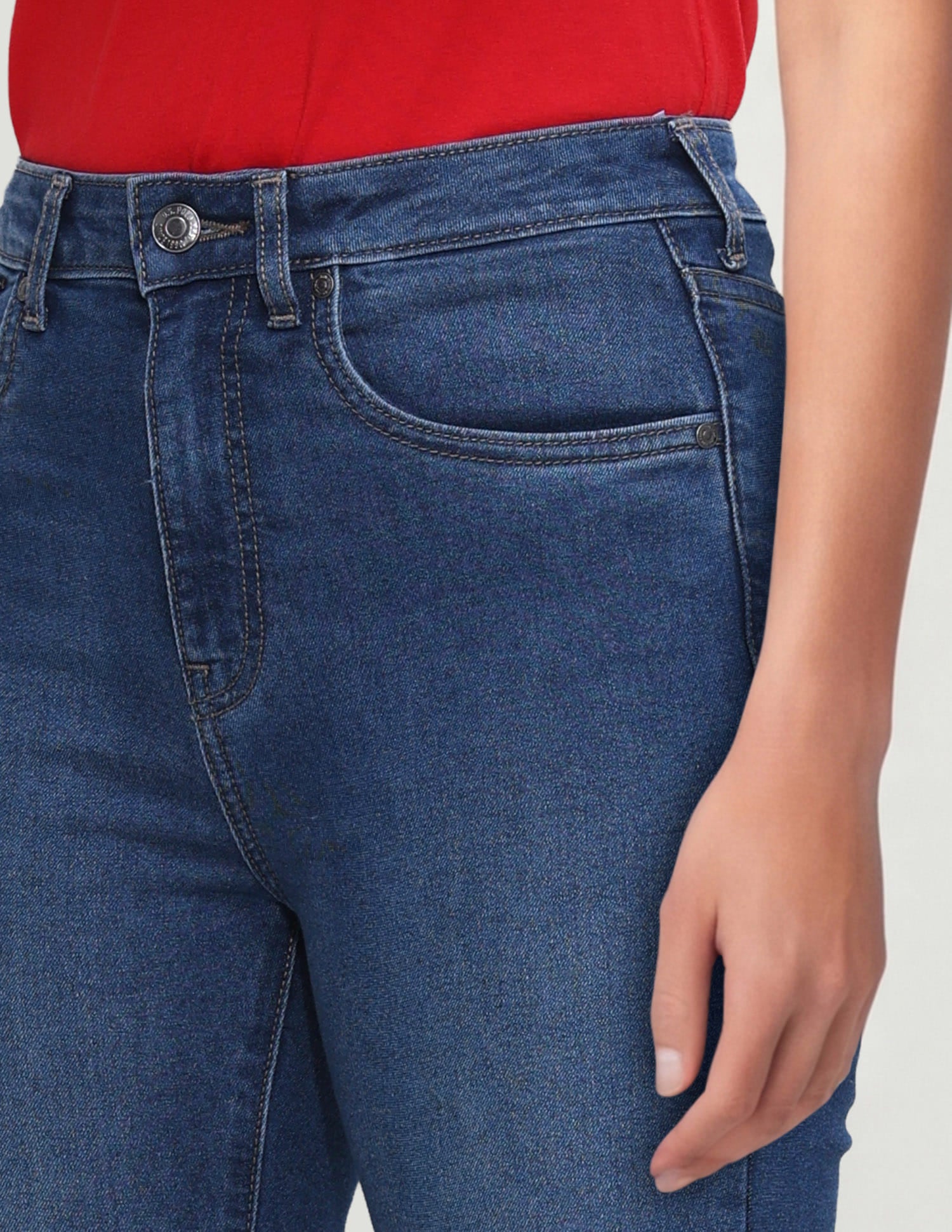 High Rise Skinny Bootcut Jeans Blue - U.S. Polo Assn. India | Large