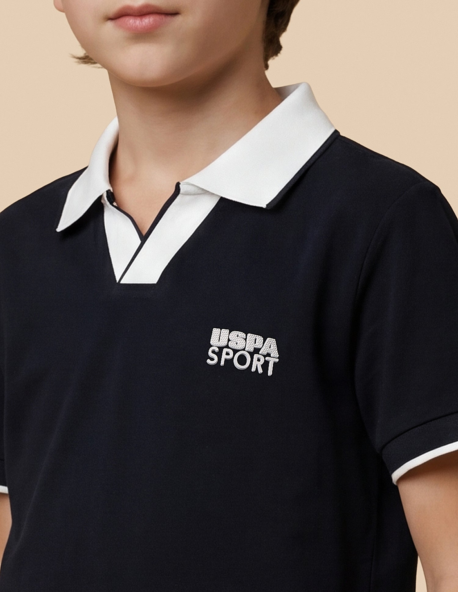 Solid Regular Fit Polo Shirt Navy - U.S. Polo Assn. India | Large