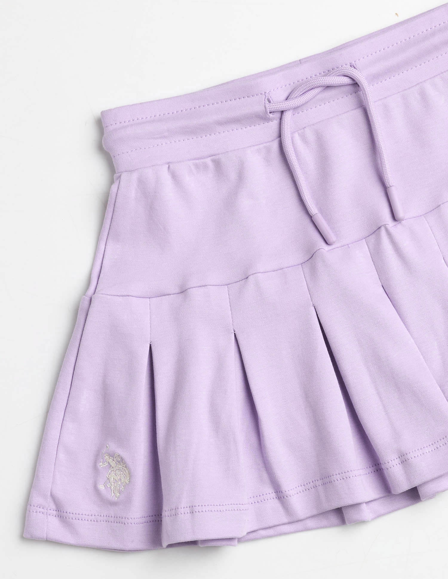 Girls Solid Pleated Skirt Purple - U.S. Polo Assn. India | Large