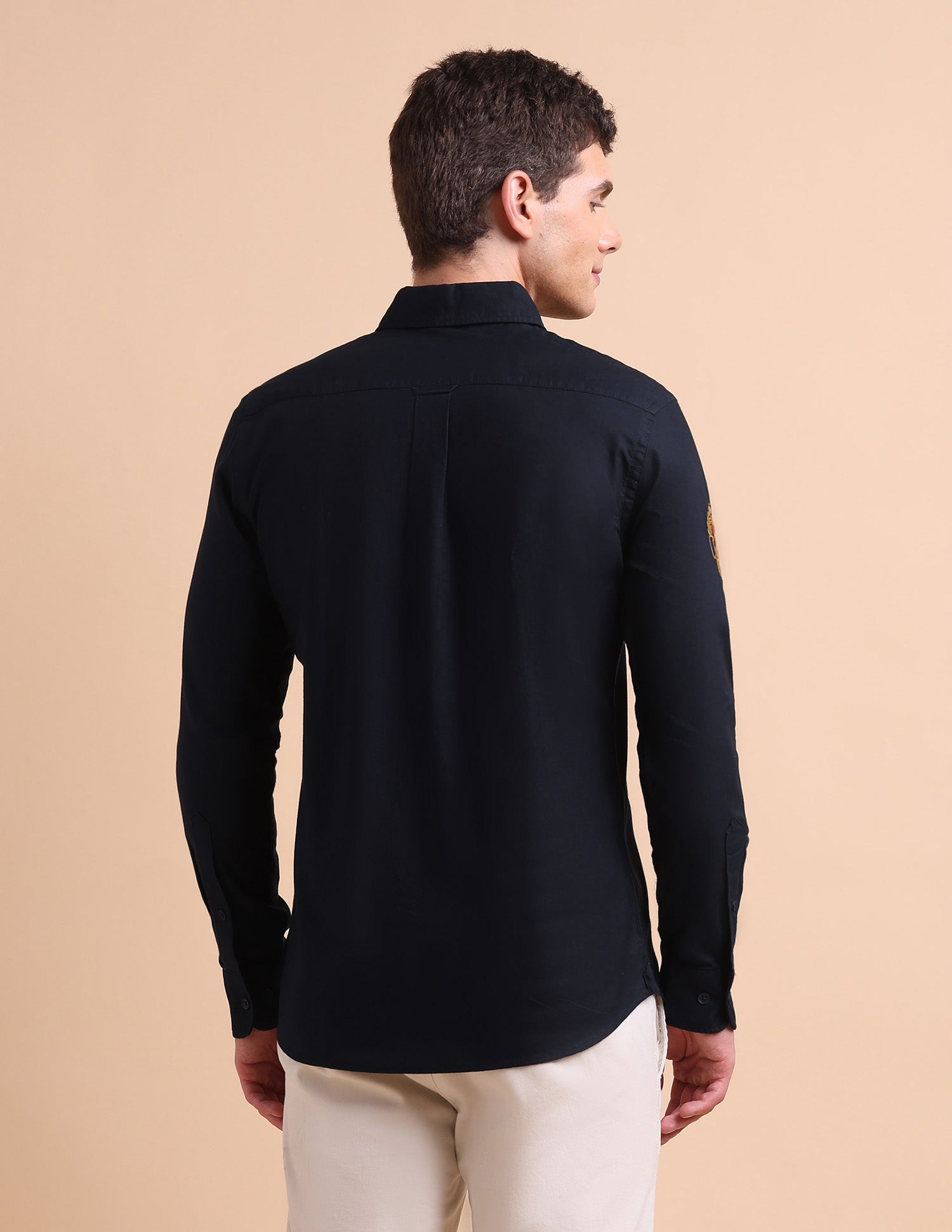 Pure Cotton Tailored Fit Oxford Shirt Navy - U.S. POLO ASSN. | Large