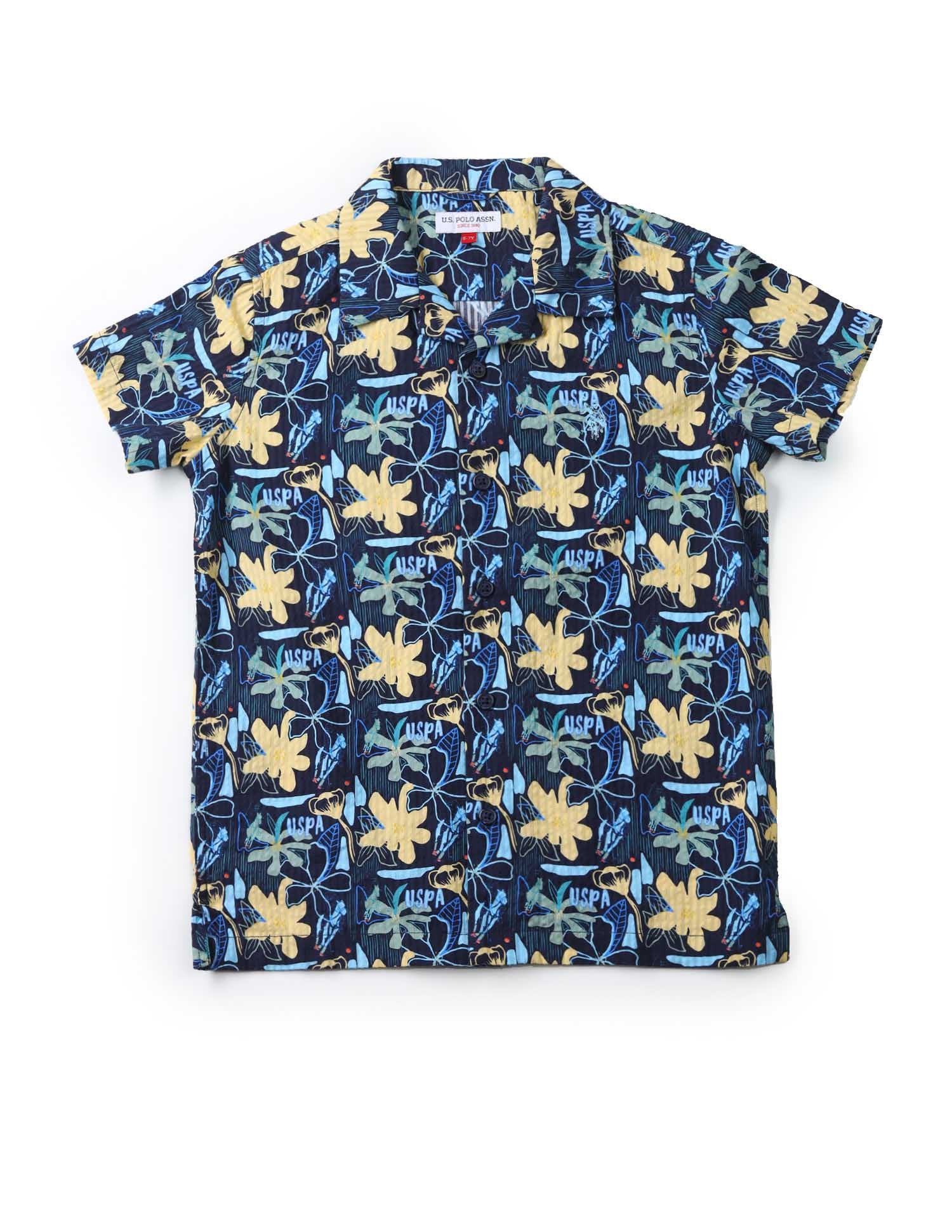 UKSHT1338 NAVY Boys Shirt Navy - U.S. POLO ASSN. | Large