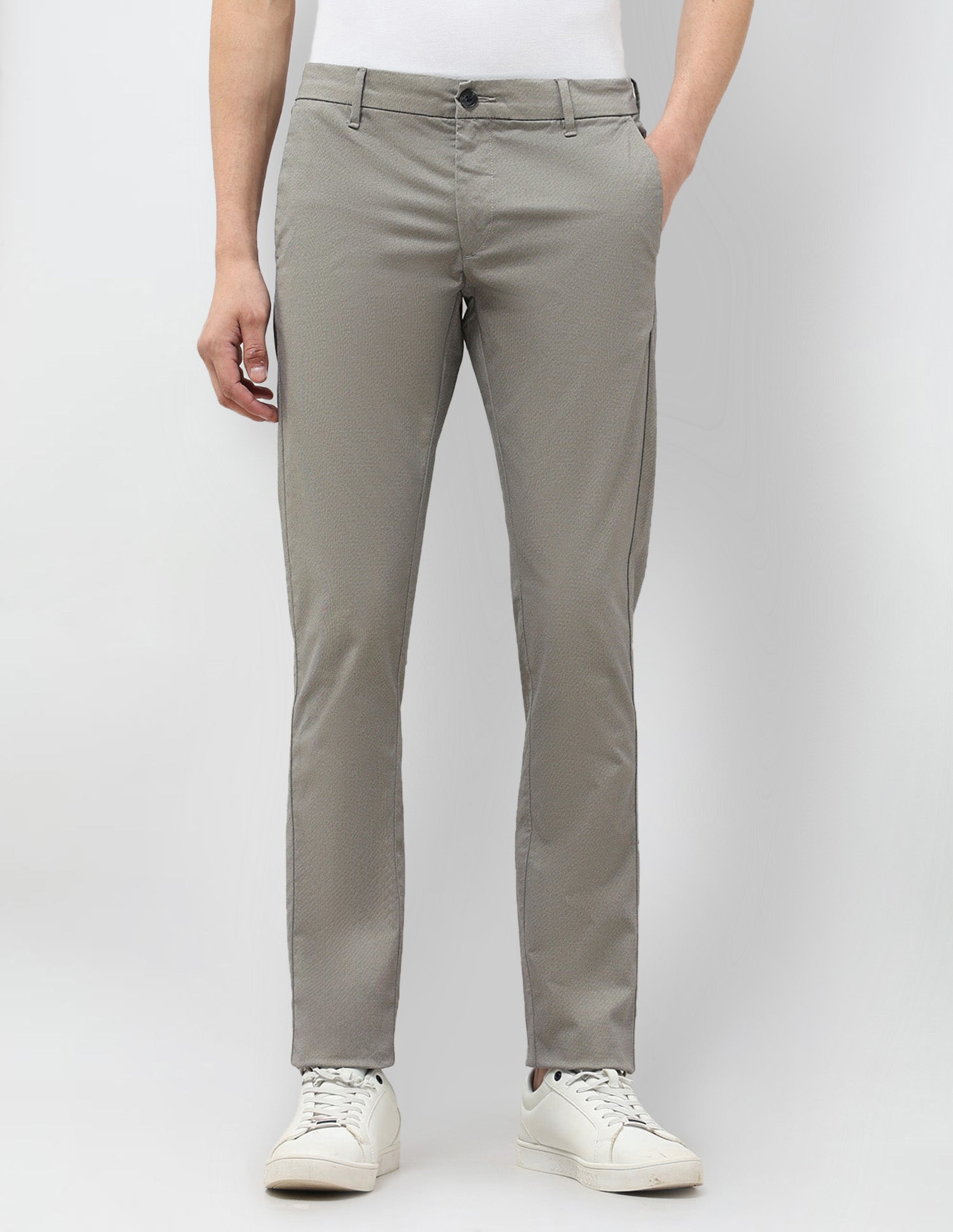 Textured Slim Fit Trousers Dark Grey - U.S. POLO ASSN. | Large