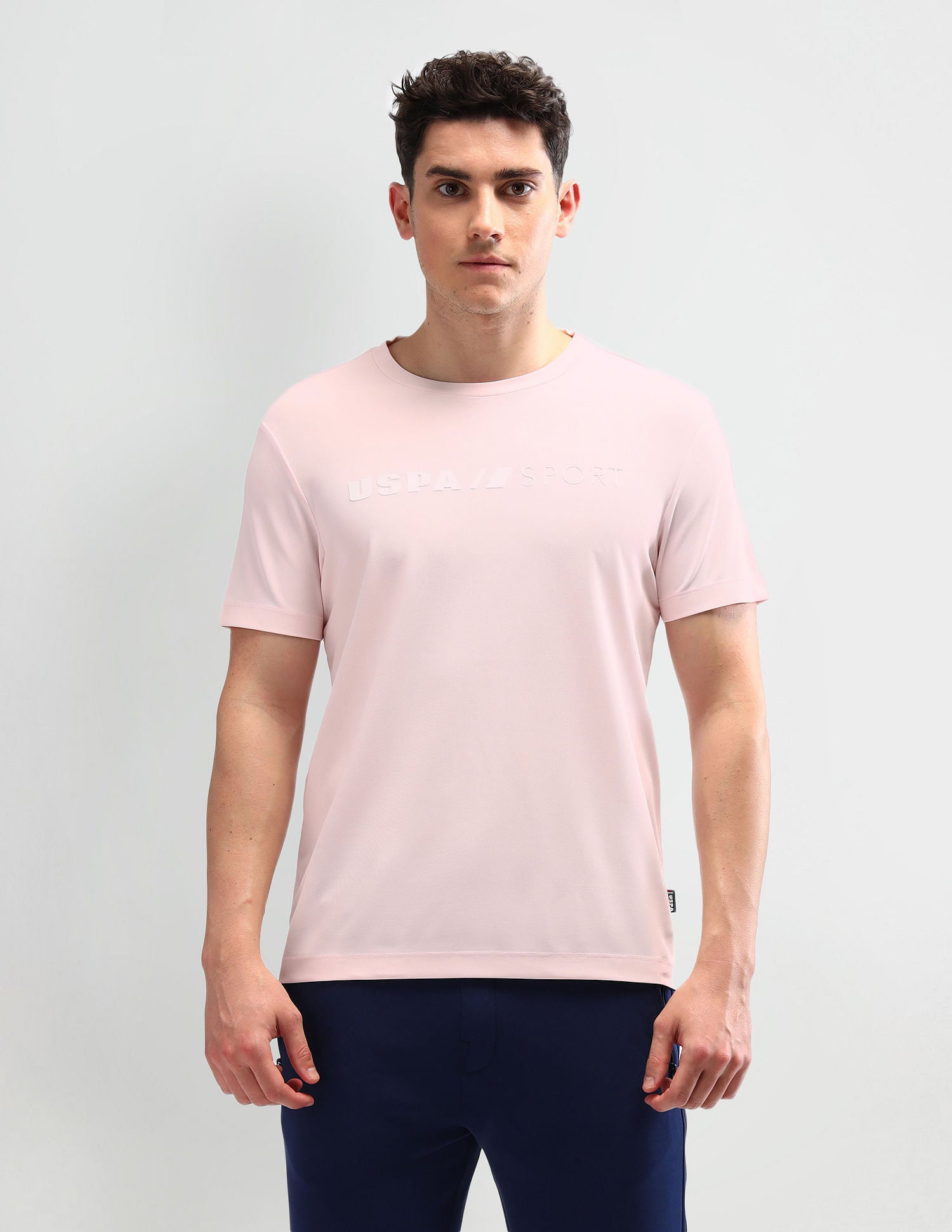 Slim Fit Printed T-Shirt Light Pink - U.S. Polo Assn. India | Large