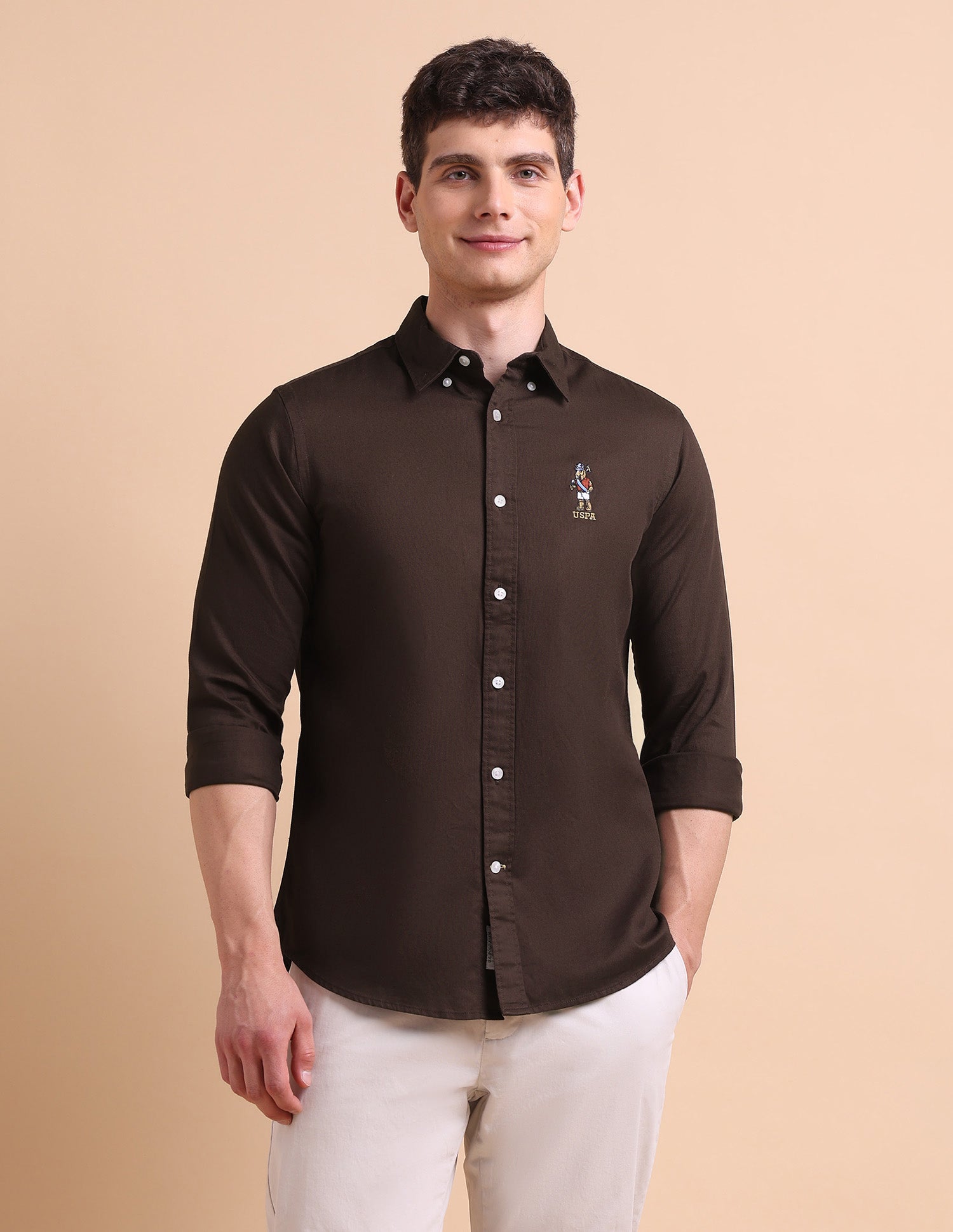 Tailored Fit Button Down Shirt Black - U.S. POLO ASSN. | Large