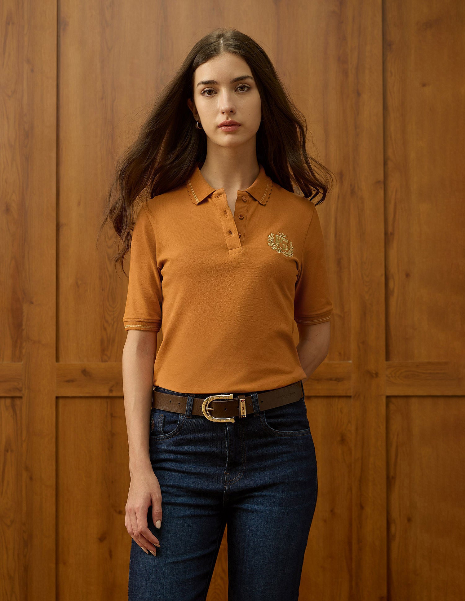 Regular Fit Solid Polo Shirt Orange - U.S. POLO ASSN. | Large