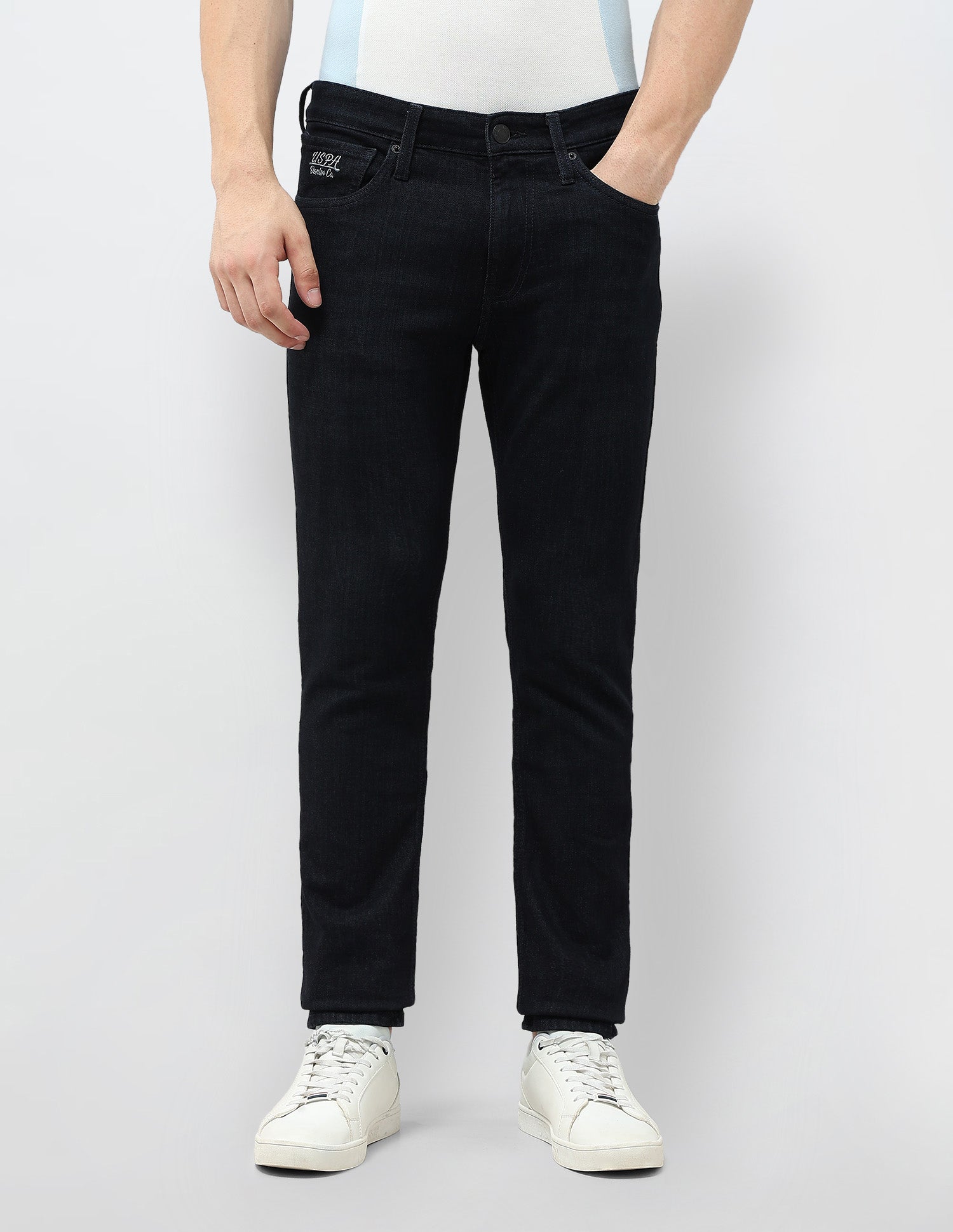 Brandon Slim Tapered Fit Mid Rise Jeans Indigo - U.S. POLO ASSN. | Large