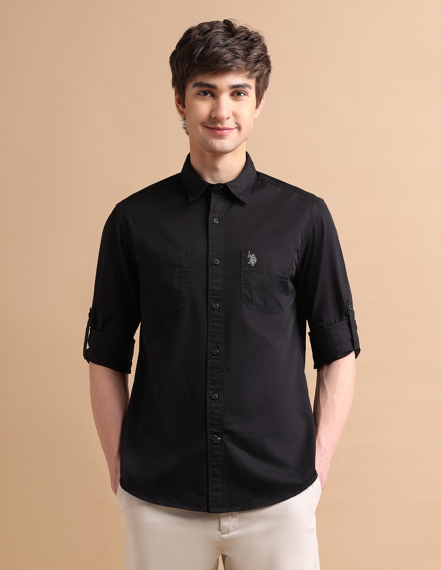 Utility Twill Shirt Black - U.S. POLO ASSN. | Large
