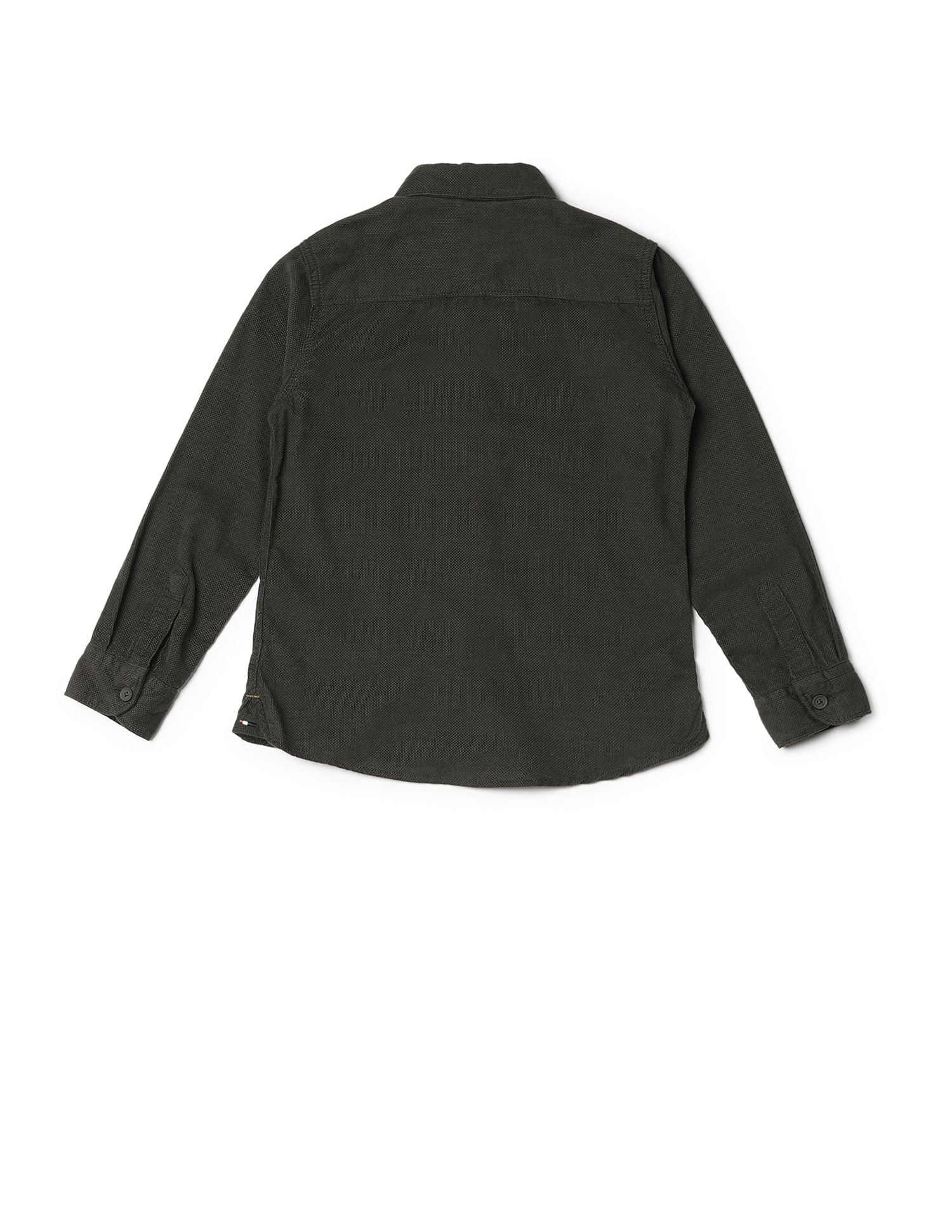 Boys Cotton Knitted Shirt Olive - U.S. POLO ASSN. | Large