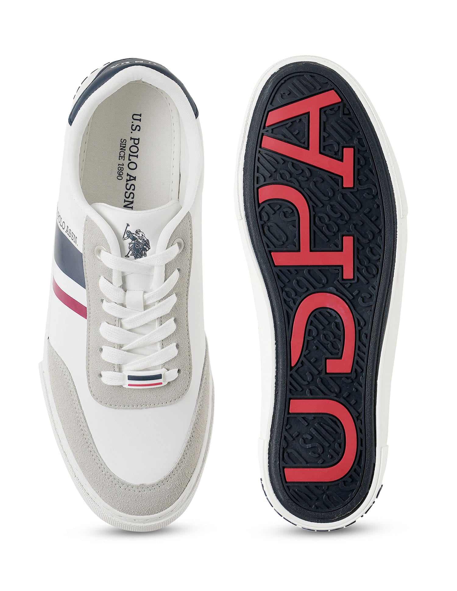 Men Krister 4.0 Colourblocked Sneakers Off White - U.S. Polo Assn. India | Large